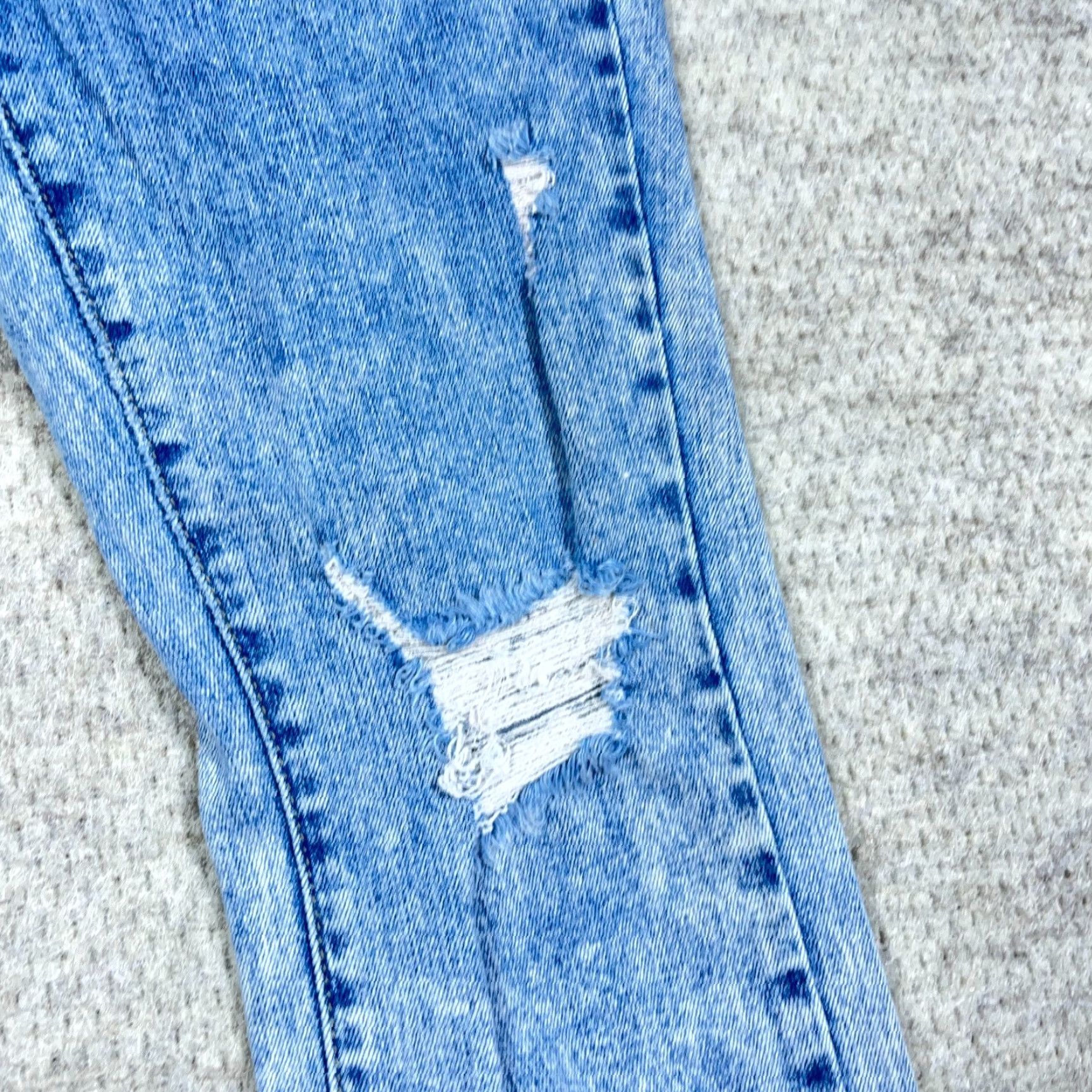 Vintage Judy Blue Jeans Women 29 Skinny High Rise Distressed Frayed Medium Wash Blue Size 29" - 7 Thumbnail