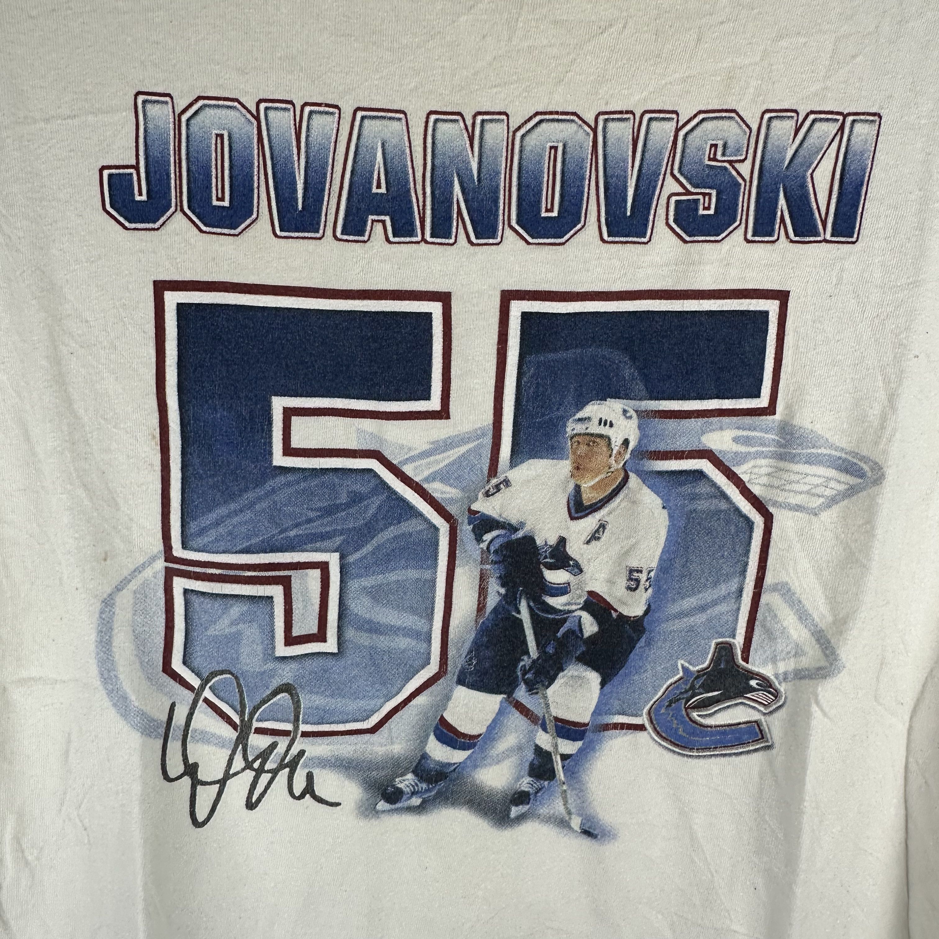 Vintage Vintage 2000s Ed Jovanovski Vancouver Canucks NHL XL T-Shirt Size US XL / EU 56 / 4 - 2 Thumbnail