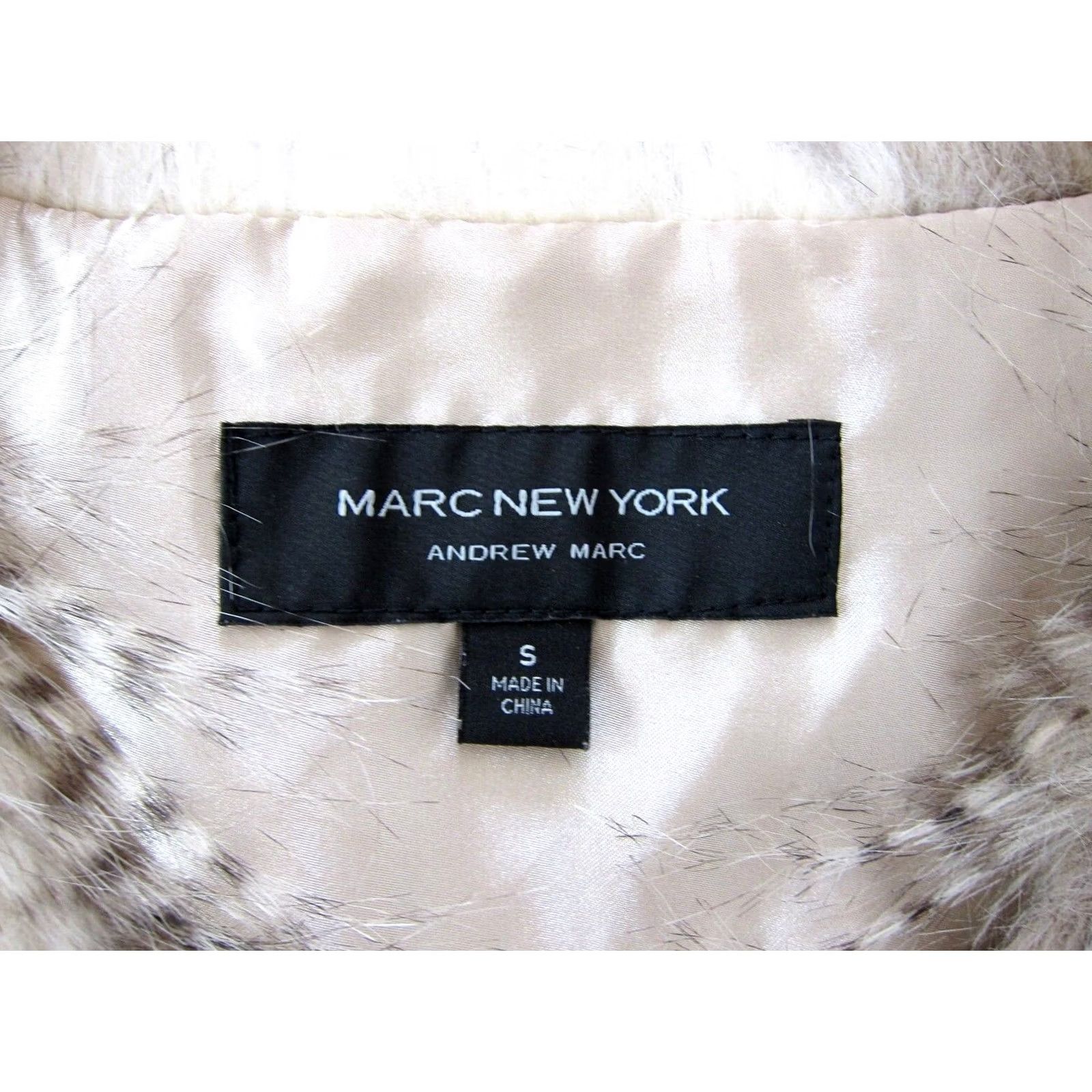 Andrew Marc Andrew Marc New York Faux Fur Vest Women Small Fringe Stripe Brown Beige Size S / US 4 / IT 40 - 4 Thumbnail