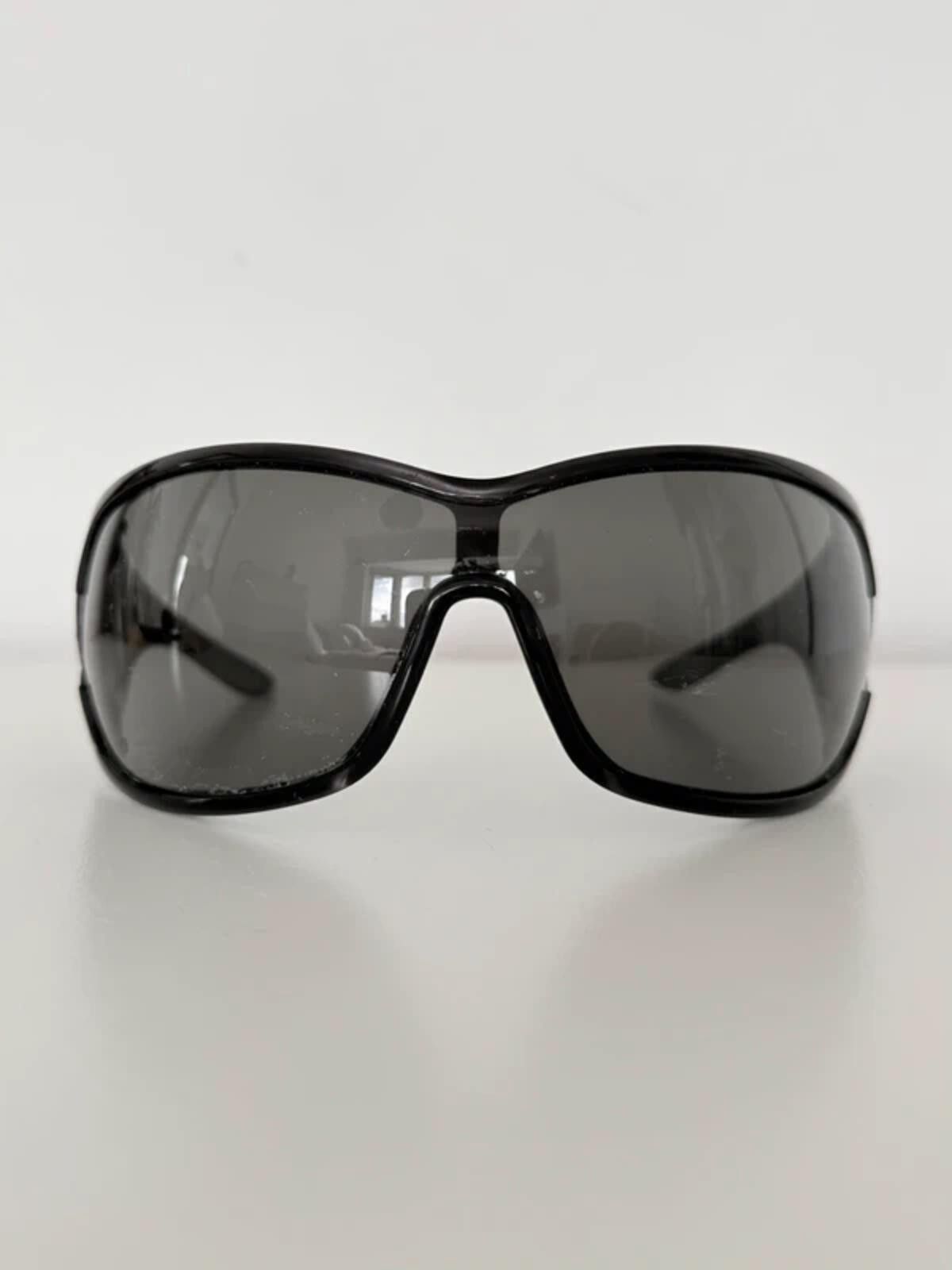 Dior Dior Black Ribbon Shield Sunglasses Size ONE SIZE - 4 Thumbnail