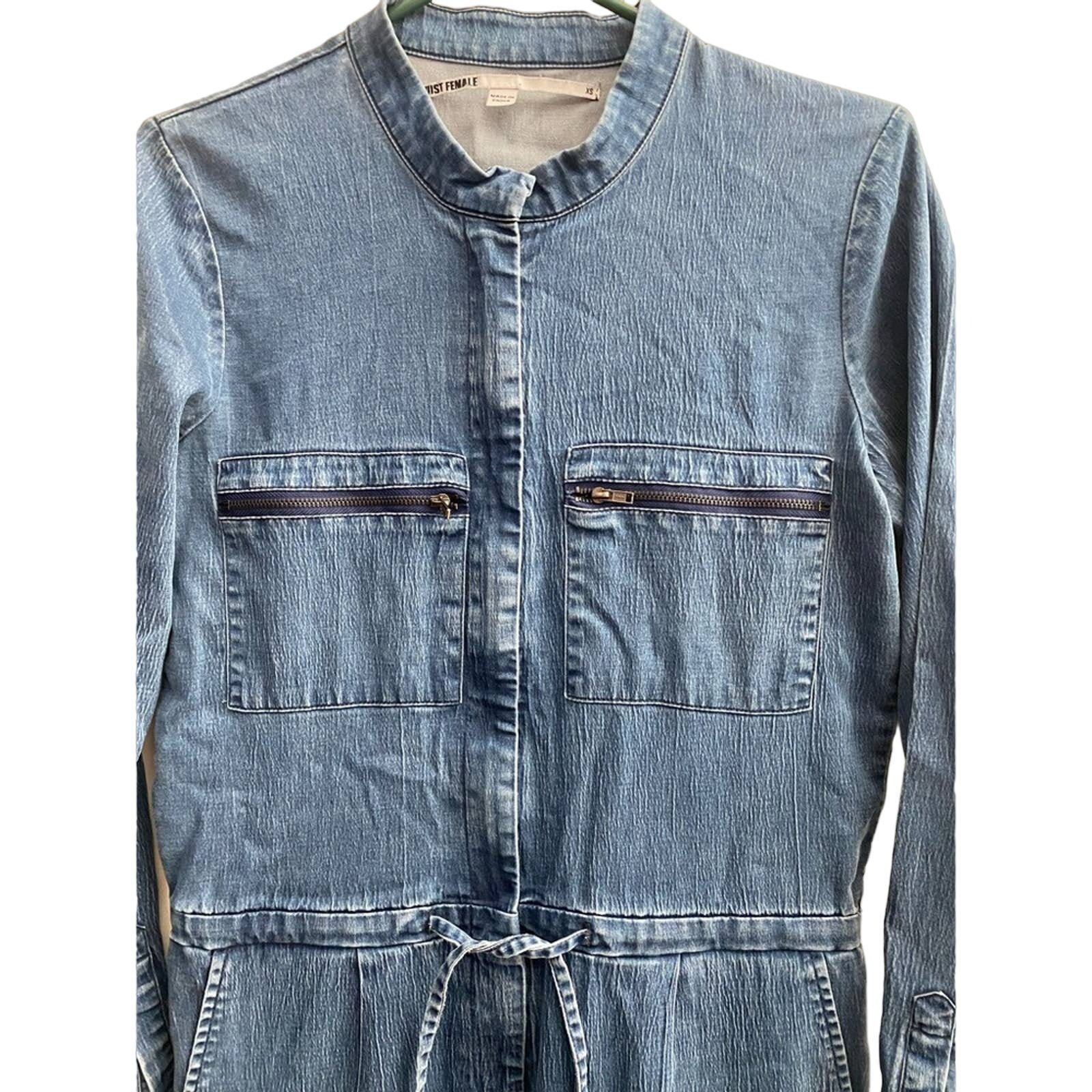 Other JUST FEMALE HARLOW JUMPSUIT BLUE SZ. XS Size 25" / US 0 / IT 36 - 4 Thumbnail