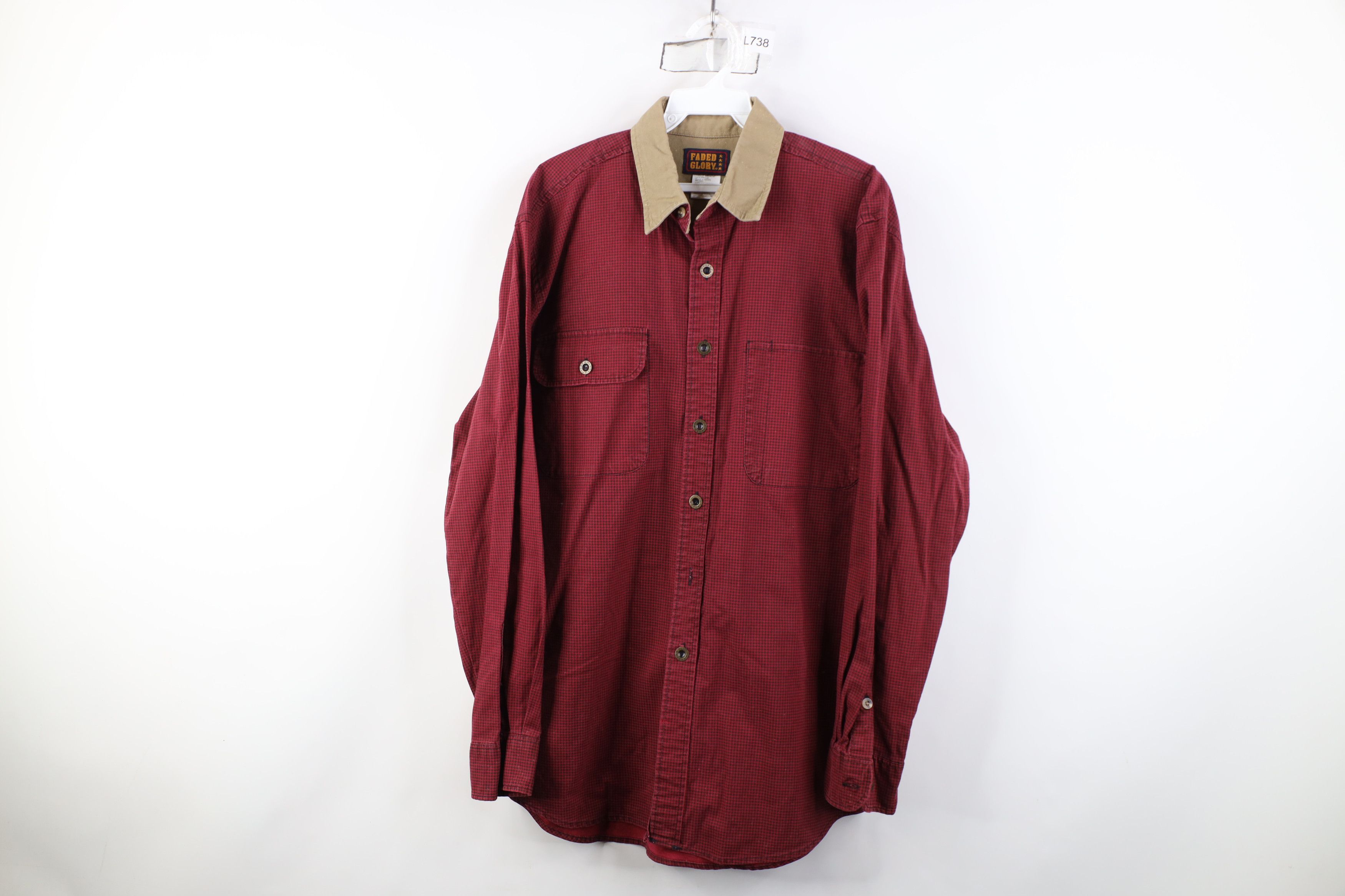 Vintage Vintage 90s Streetwear Houndstooth Collared Button Shirt Size US M / EU 48-50 / 2 - 1 Thumbnail