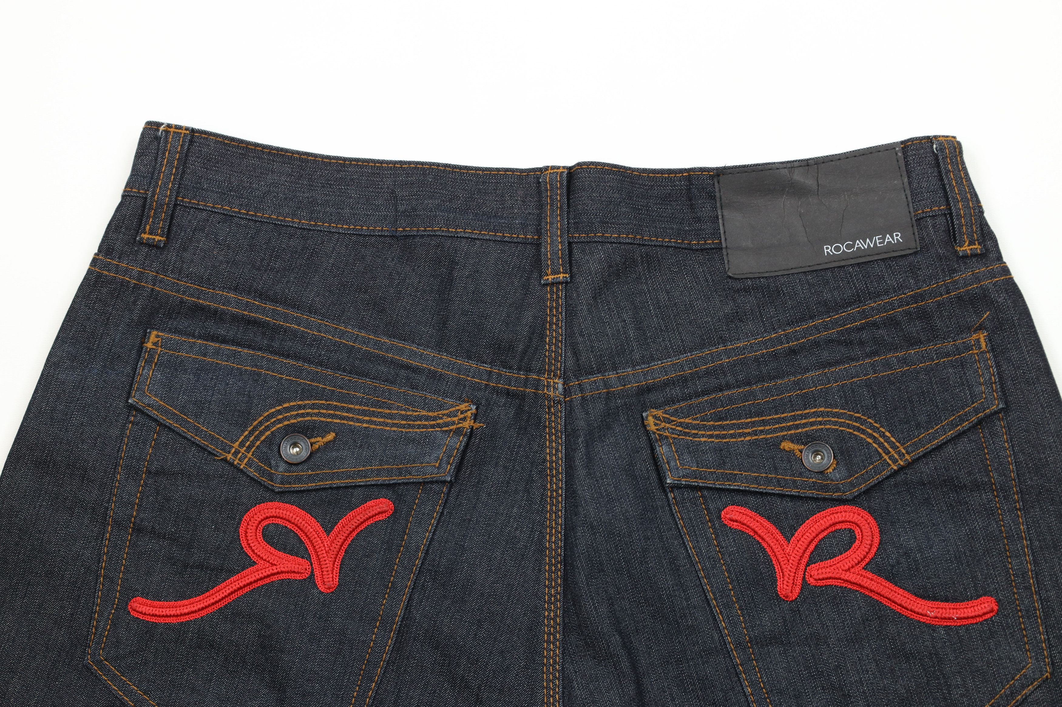 Rocawear × Vintage Vintage 90s Y2K Rocawear Fit Denim Jean Shorts Jorts Black Size US 36 / EU 52 - 8 Thumbnail