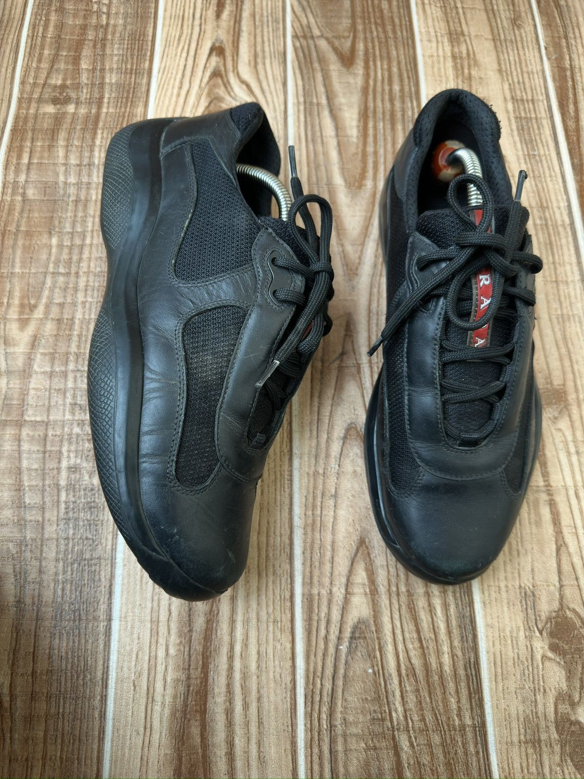 Prada Prada America's Cup Red Tab Leather Sneaks PS0906 Size US 7.5 / EU 40-41 - 8 Thumbnail