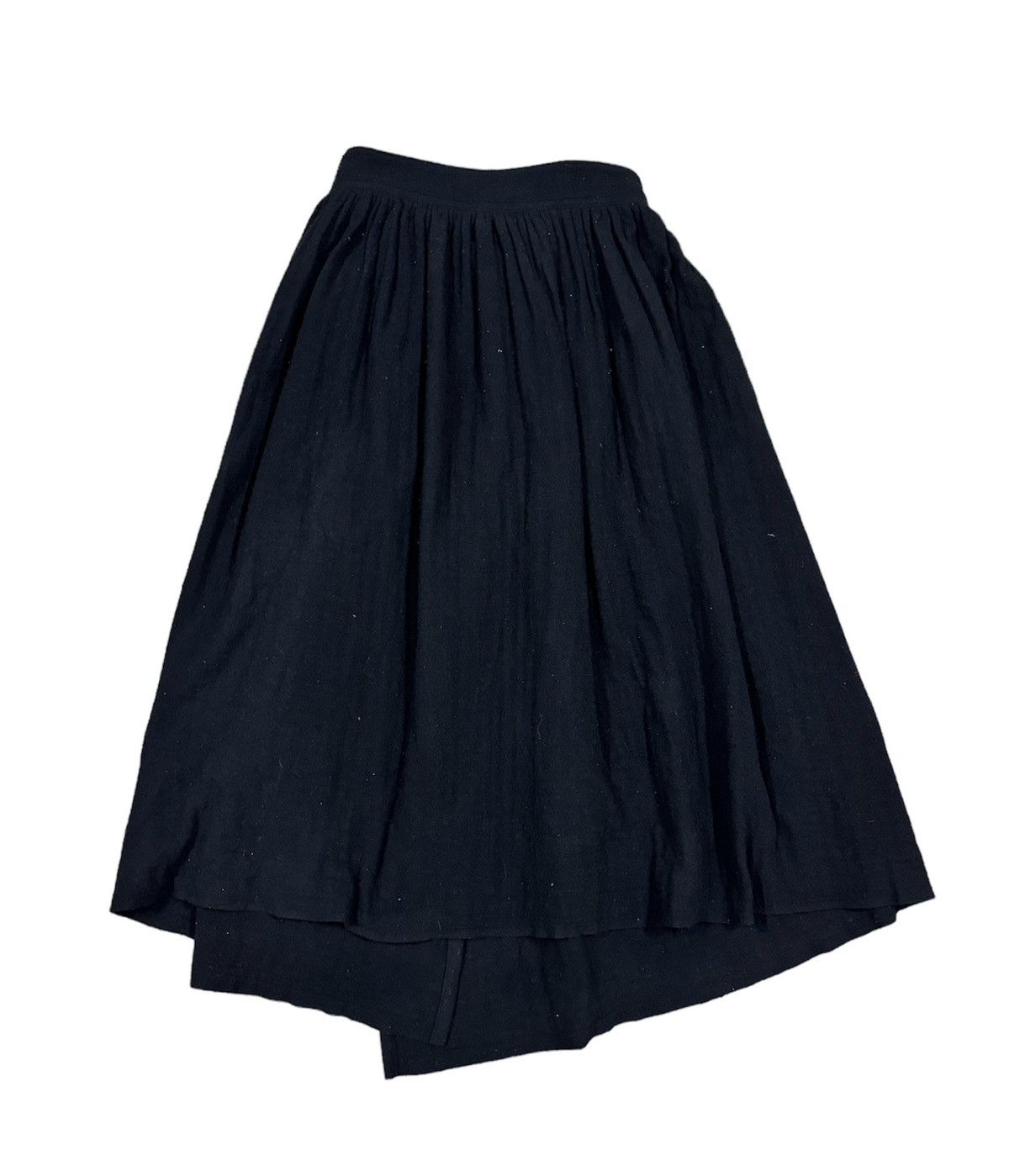 Vintage Vtg🔥Y’s Yohji Yamamoto Asymmetric Gabardine Wrap Skirt Size 31" - 2 Thumbnail