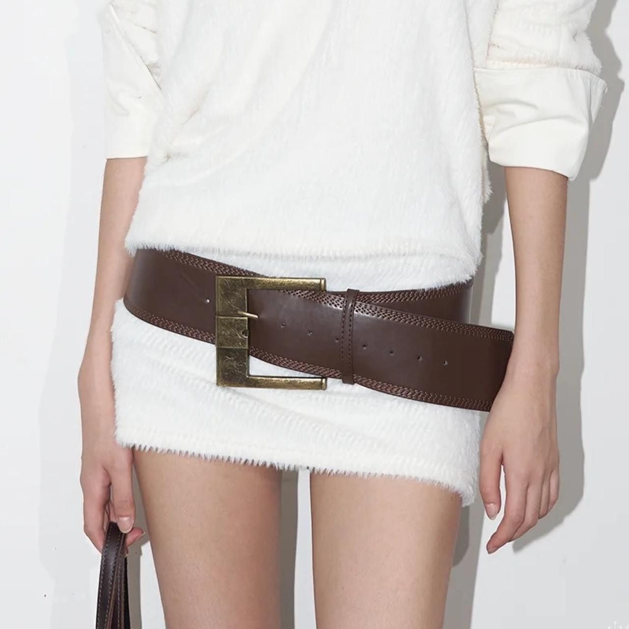 Japanese Brand Y2K Chunky Oversized Buckle Boho Belt OS Size ONE SIZE - 1 Thumbnail