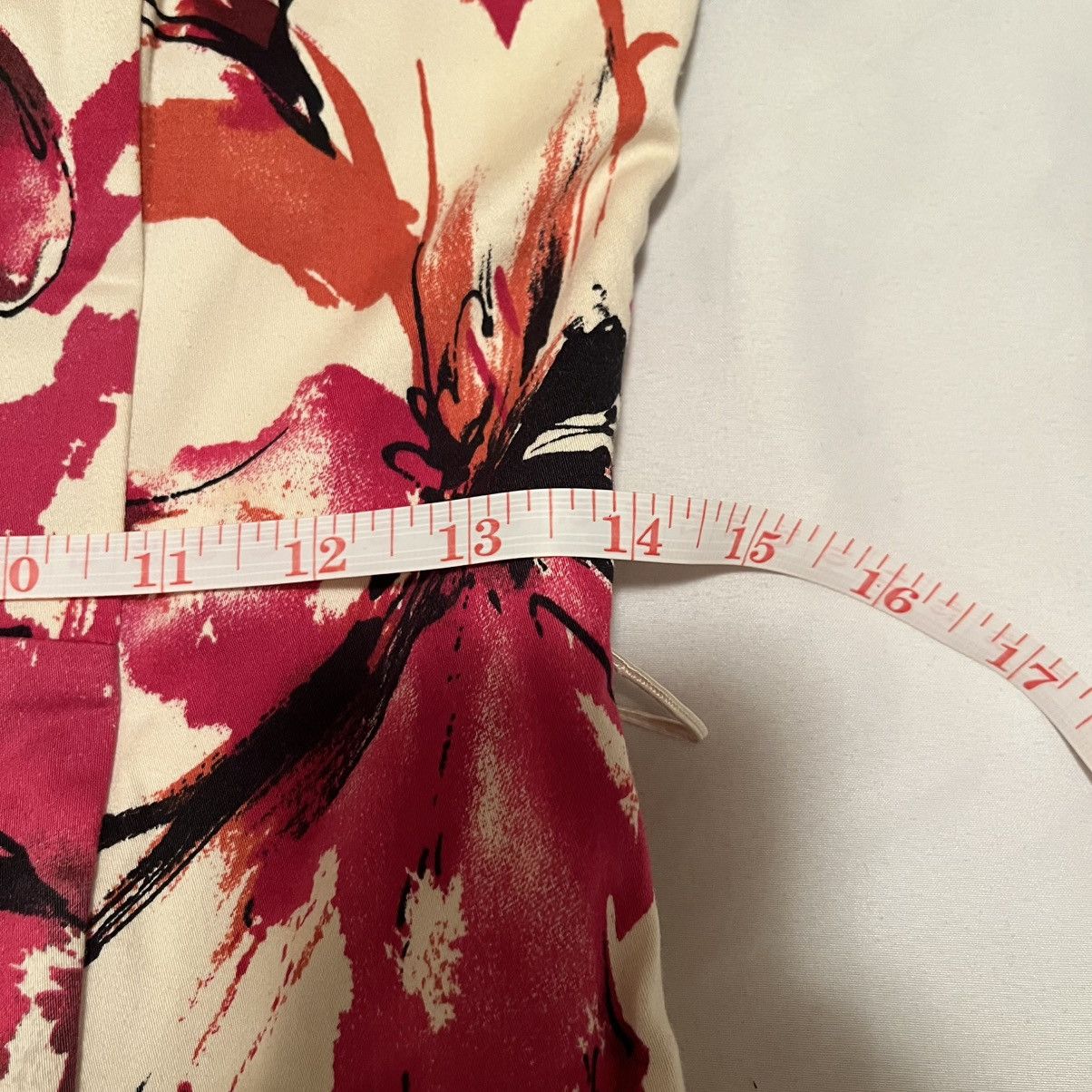 Vintage Wallis Red and White Flower Petal Dress Size L / US 10 / IT 46 - 5 Thumbnail