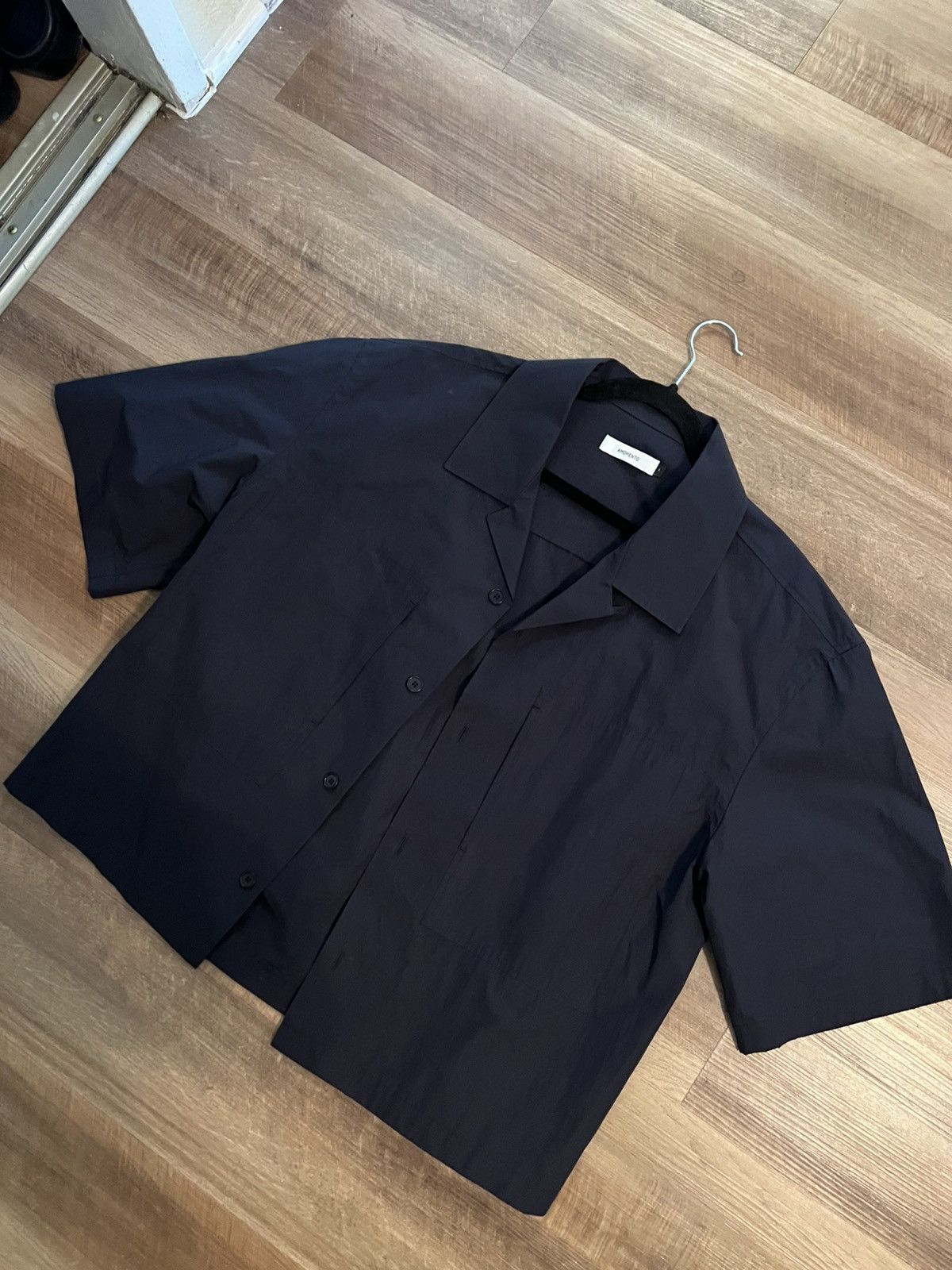 AMOMENTO Cropped navy shirt Size US L / EU 52-54 / 3 - 3 Thumbnail