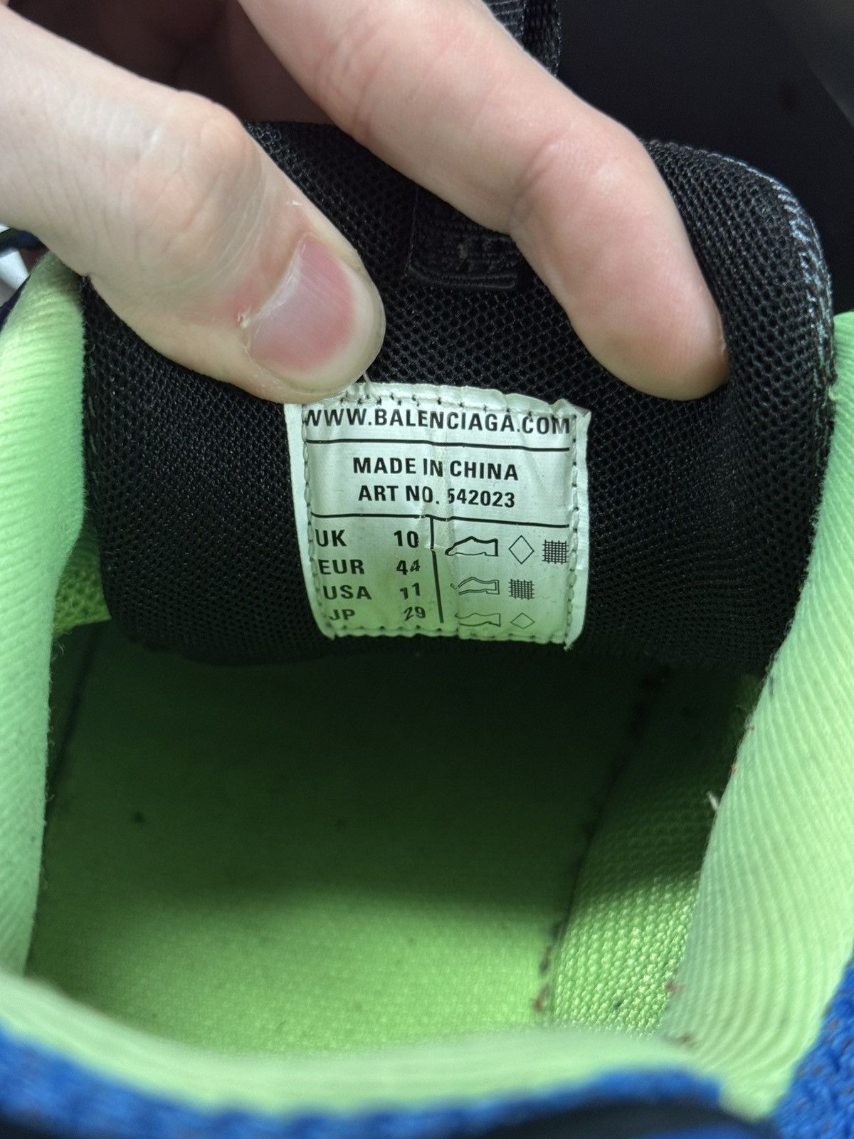 Balenciaga Balenciaga Track Green Blue Size 11US/44EU/10UK Size US 11 / EU 44 - 12 Thumbnail