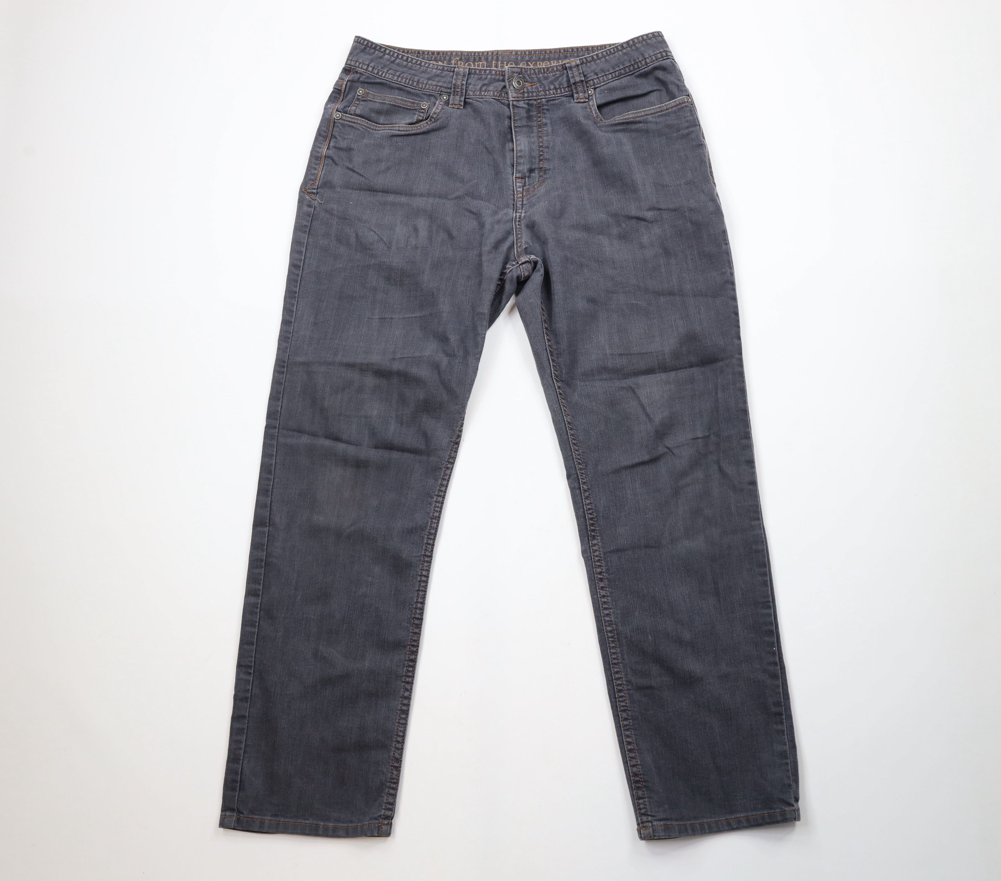 Prana × Vintage prAna Breathe Fit Stretch Faded Bridger Denim Jeans Gray Size US 34 / EU 50 - 1 Thumbnail