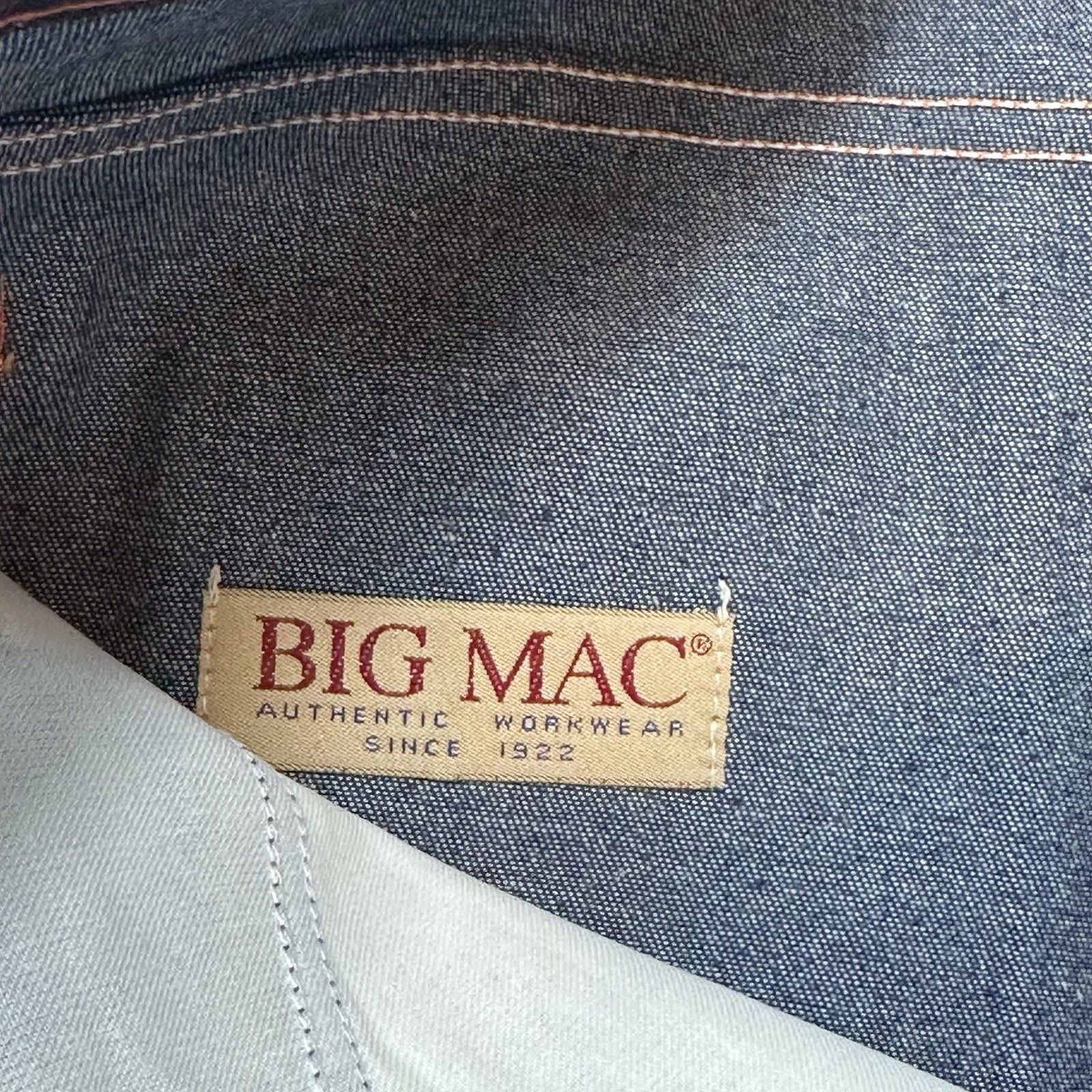 Big Mac VTG 70’s BIG MAC Industrial Jean 38x32 Carpenter Workwear Size US 38 / EU 54 - 6 Thumbnail