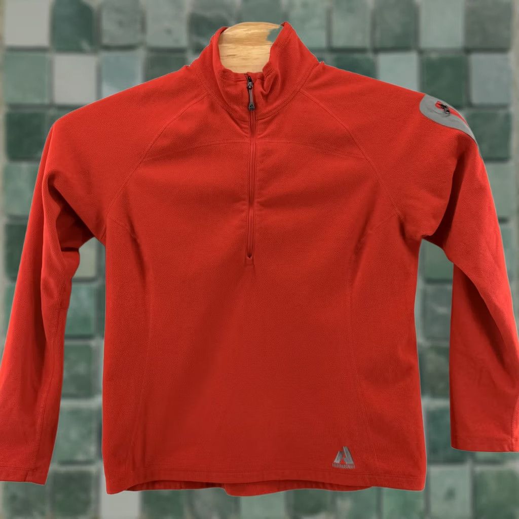 Eddie Bauer Eddie Bauer First Ascent Pullover Womens Large Orange Fleece Quarter Zip Outdoor Jacket Size L / US 10 / IT 46 - 1 Thumbnail