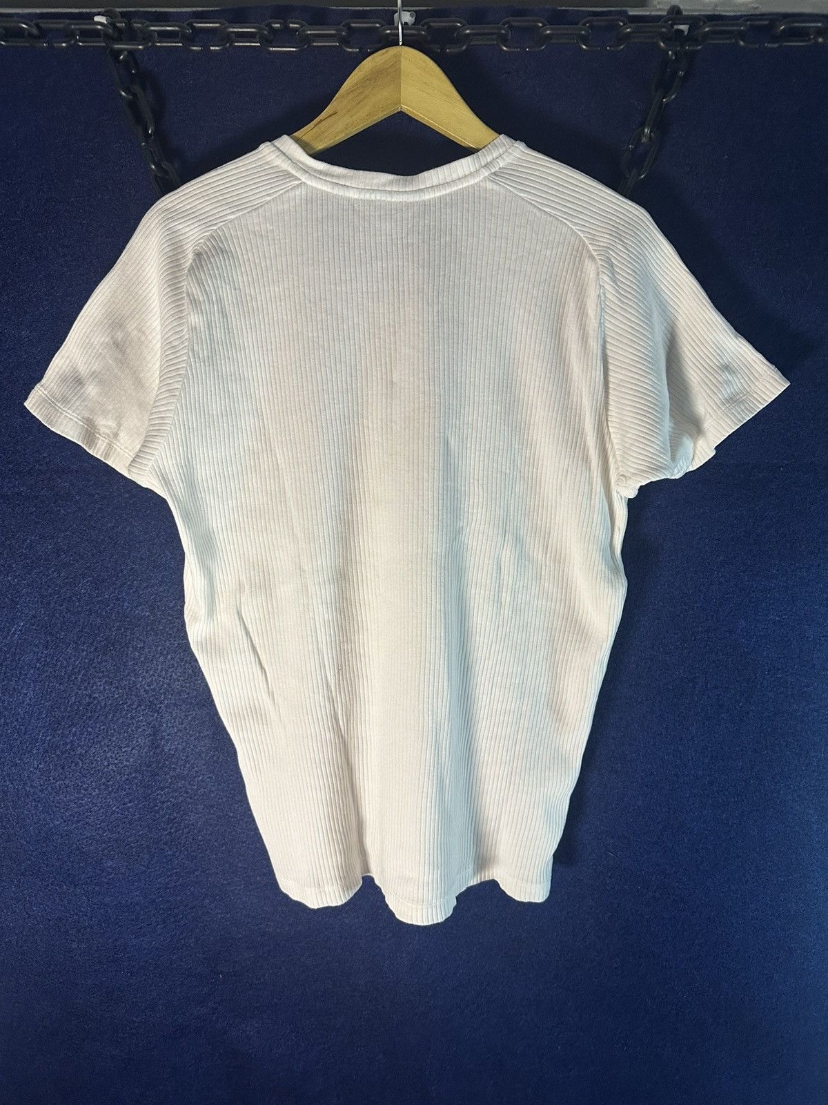 Raf Simons DKNY ribbed V-Neck Tshirt Raf Simons Style Size US L / EU 52-54 / 3 - 8 Thumbnail