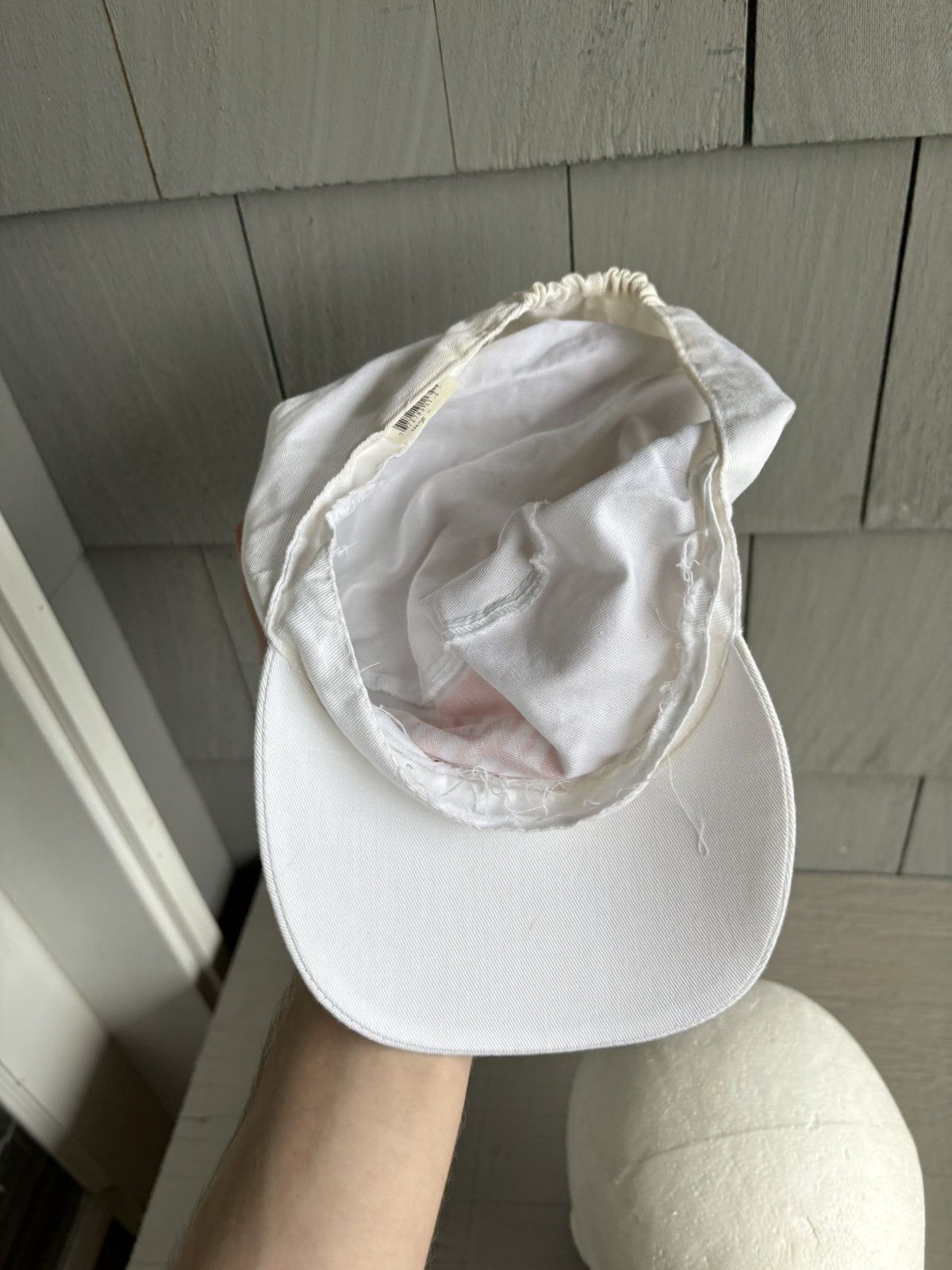 Oshkosh × Vintage Vintage Painters Cap White Elastic Fitted Home Depot Workwea Size ONE SIZE - 9 Thumbnail