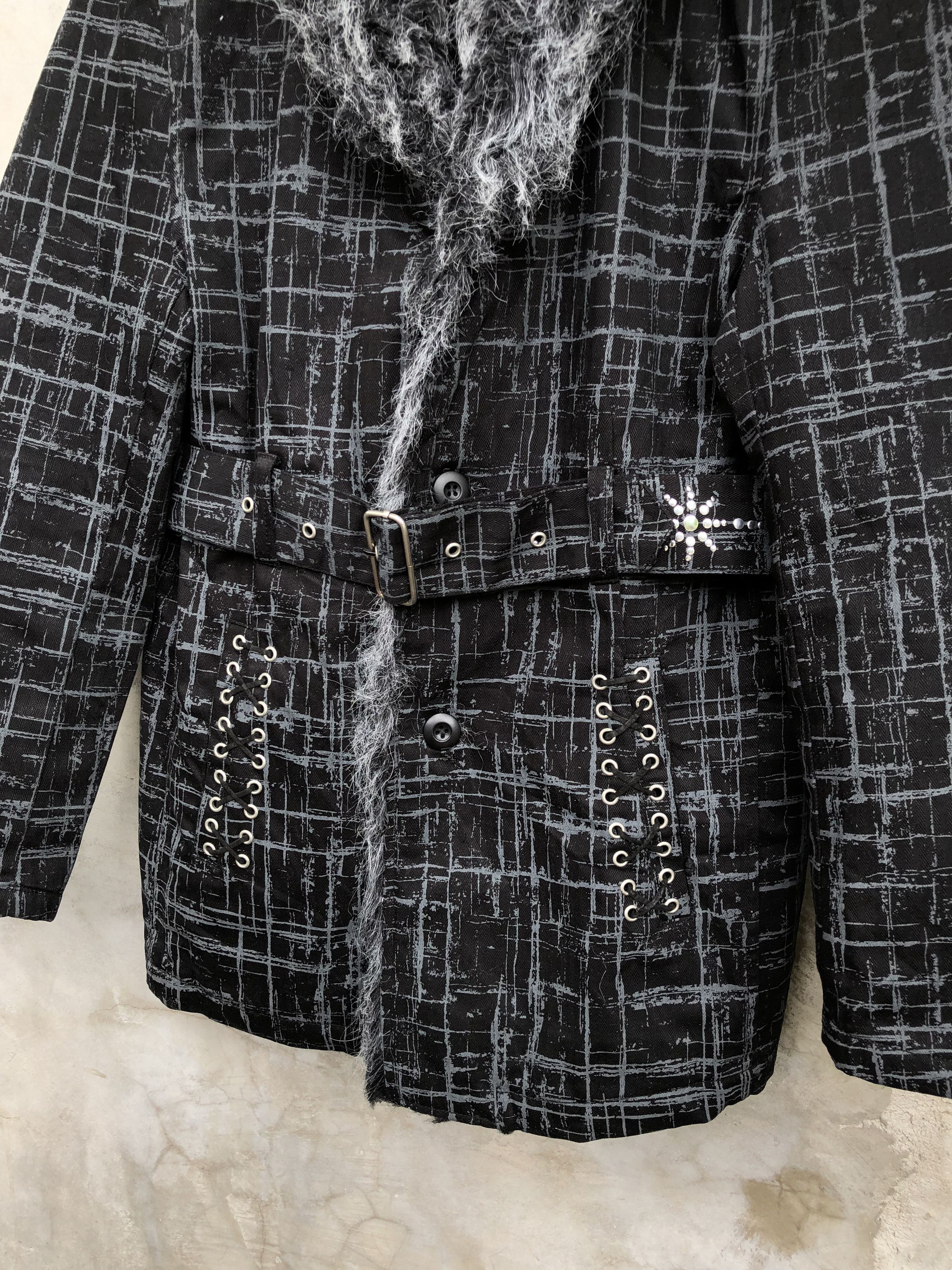 Beauty Beast Euphuistic Punk Fur jacket/Coat With Belt ifsixwasnine lgb s Size US L / EU 52-54 / 3 - 3 Thumbnail