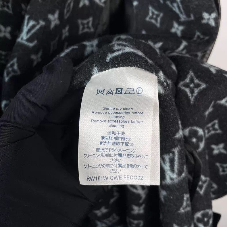 Louis Vuitton Louis Vuitton Black long coat with full print of presbyopi Size L / US 10 / IT 46 - 9 Thumbnail