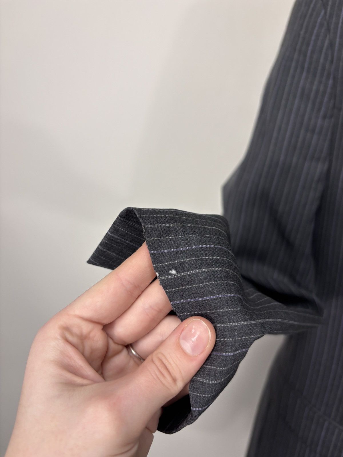 Z Zegna Ermenegildo Z Zegna Men’s Striped Grey Wool Blazer Jacket Size 40R - 10 Thumbnail