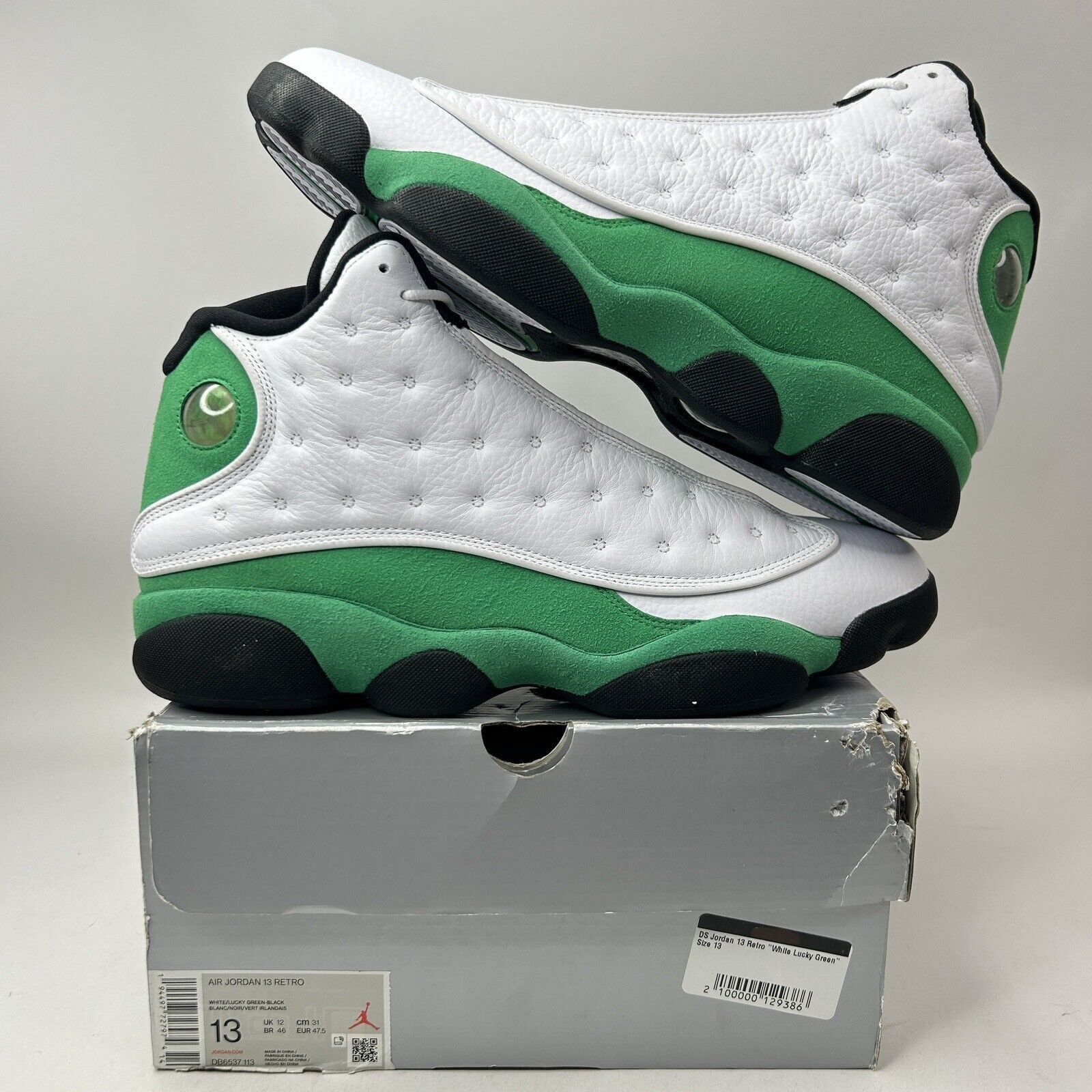 Jordan Brand Nike Air Jordan 13 Retro "White Lucky Green" 2023 Size US 13 / EU 46 - 1 Thumbnail