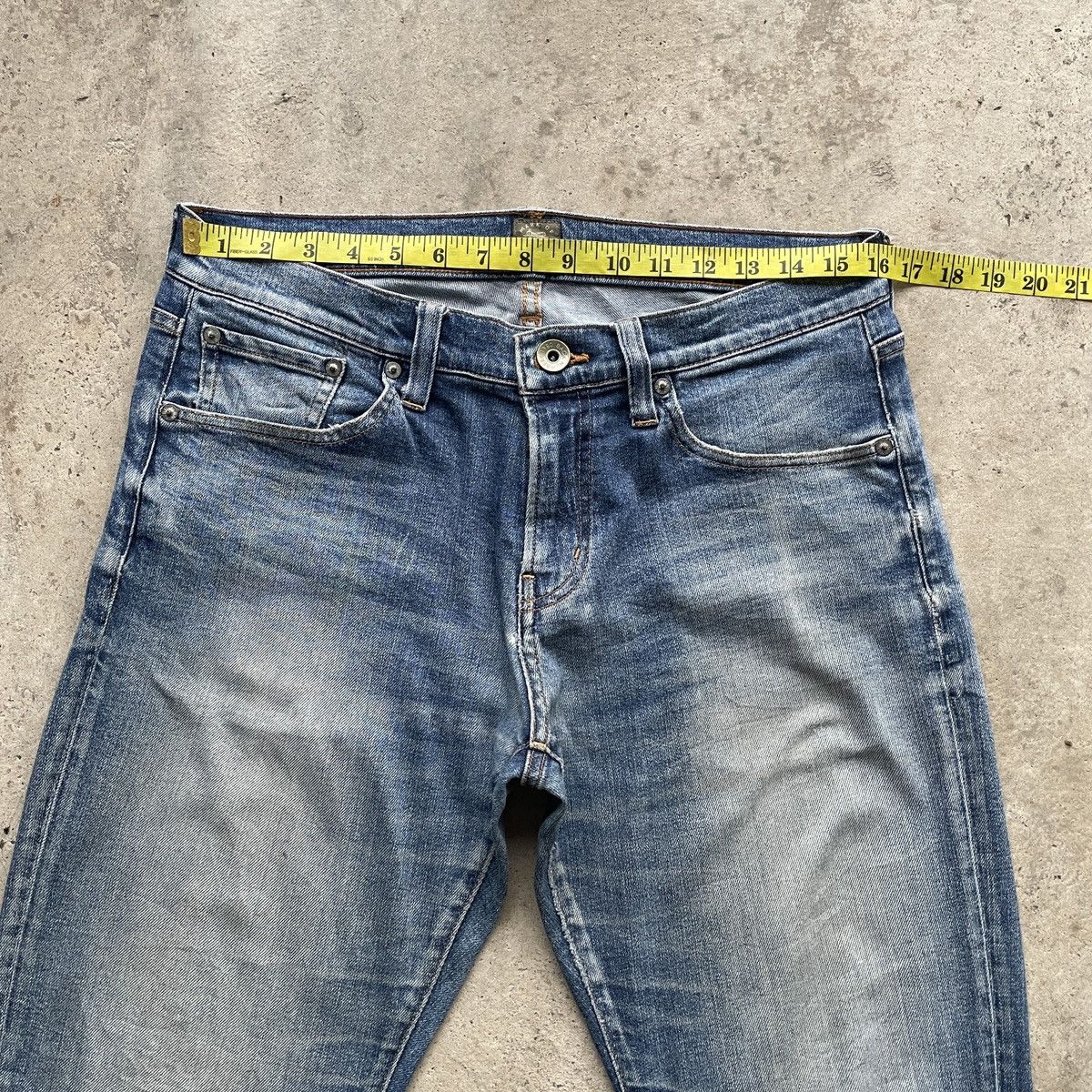 Japanese Brand × Jean × Numbers Vintage Back Number Faded Jeans Wash Denim Pants W32x32 Size US 32 / EU 48 - 5 Thumbnail