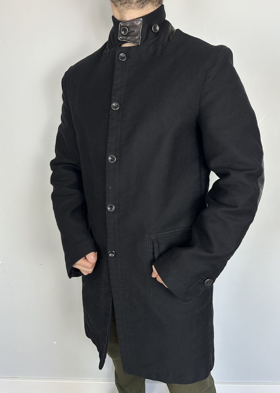 hannes roether Hannes Roether Men's Cotton Coat Jacket Size L/M Black Size US L / EU 52-54 / 3 - 7 Thumbnail