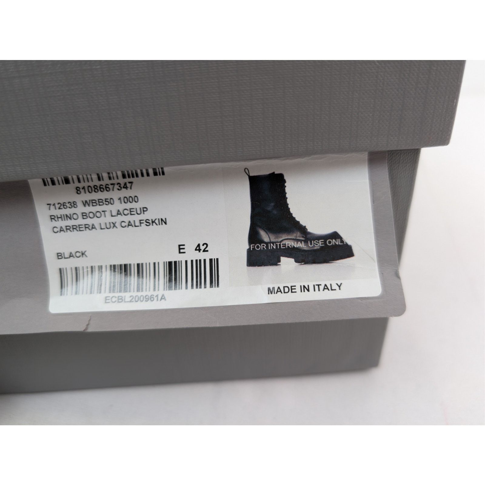 Balenciaga o1rshd1 Rhino Boots Lace-Up in Black Size US 9 / EU 42 - 24 Thumbnail