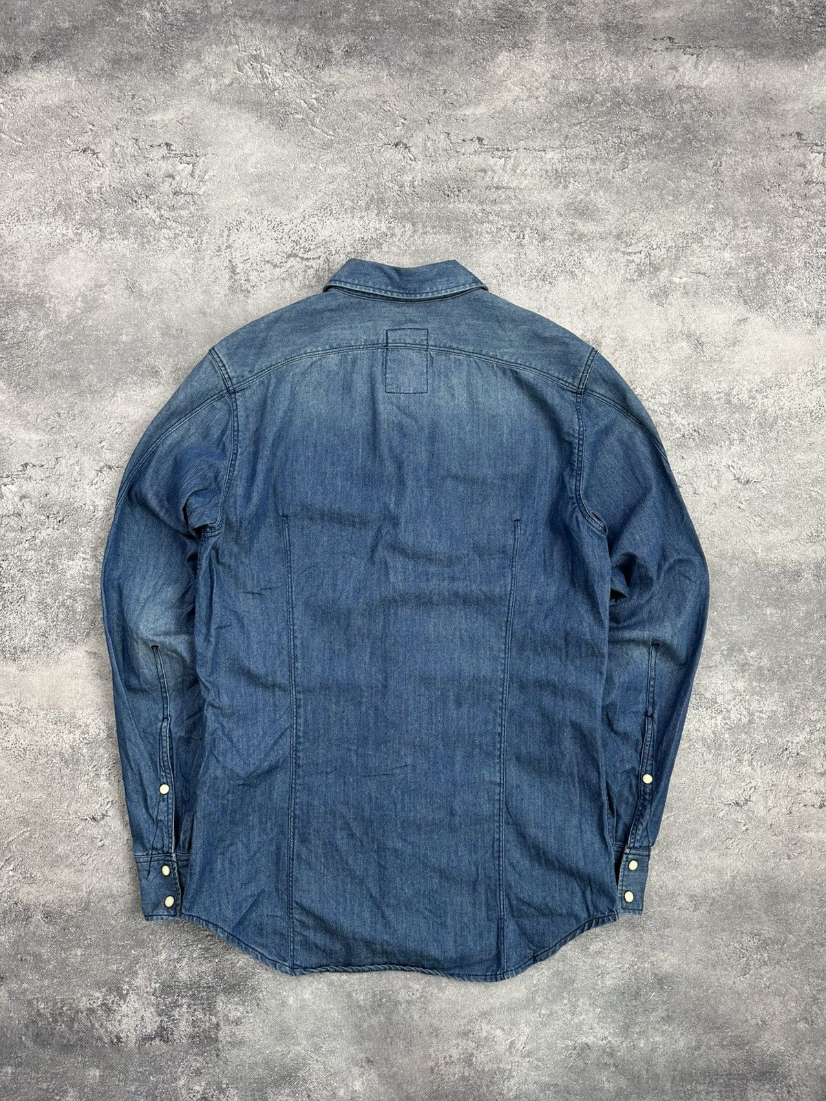 G-Star G-Star Raw Denim Shirt Blue Western Faded Over Shirt y2k Size US S / EU 44-46 / 1 - 12 Thumbnail