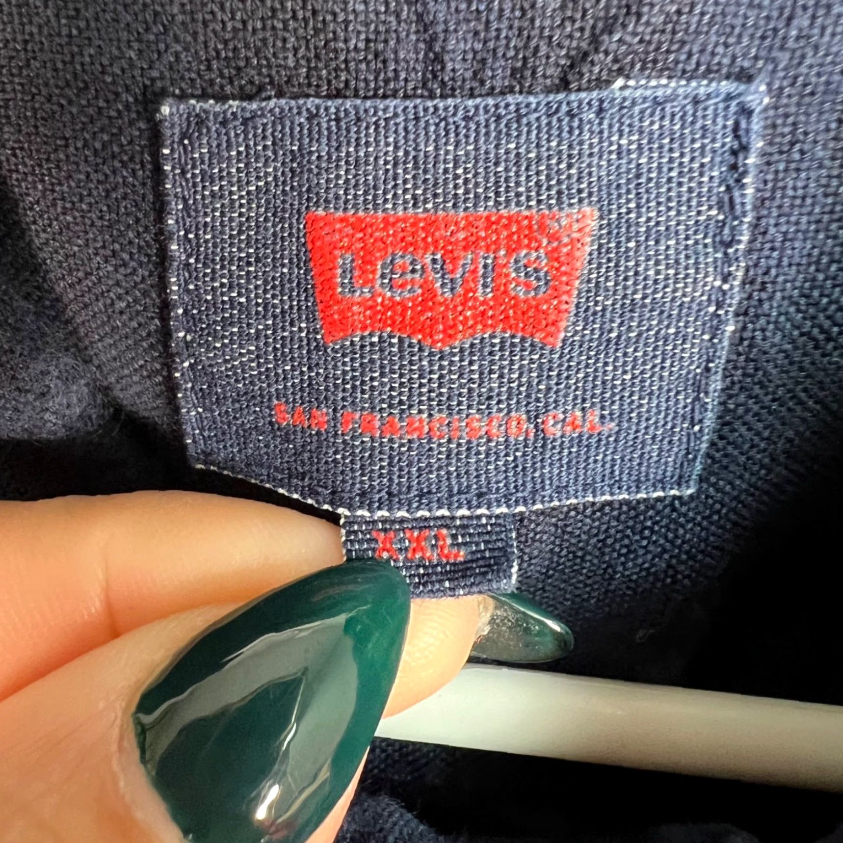 Levi's Levis Mens 2XL Blue Button-Up Long Sleeve Shirt 100% Cotton Checkered Pattern Casual Pockets Size US XXL / EU 58 / 5 - 3 Thumbnail