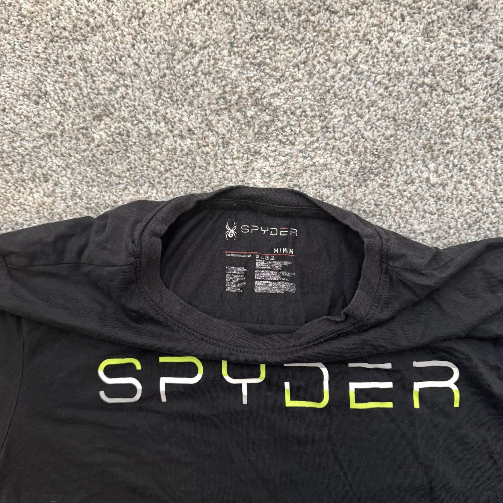 Spyder Spyder Shirt Mens Medium Black Graphic Tee Athletic Outdoor Crewneck Logo Size US M / EU 48-50 / 2 - 4 Thumbnail