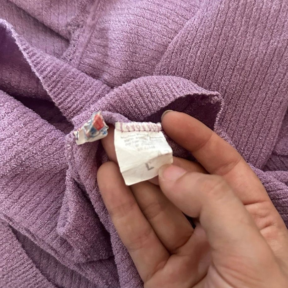 Other vintage short sleeve knit purple shirt Size L / US 10 / IT 46 - 5 Thumbnail