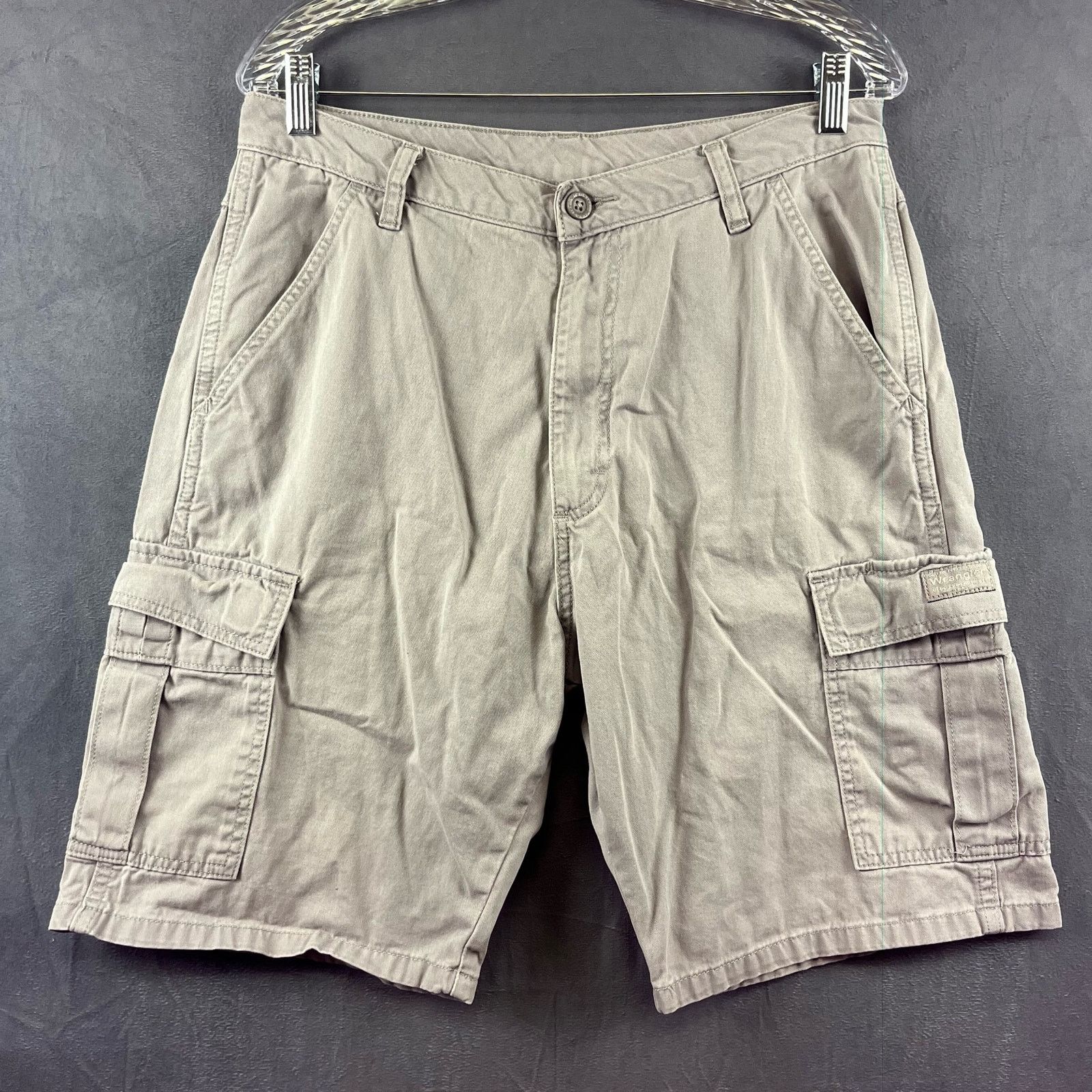 Wrangler Wrangler Cargo Men's Shorts Safari Outdoors Gray Fishing Size US 31 - 1 Thumbnail