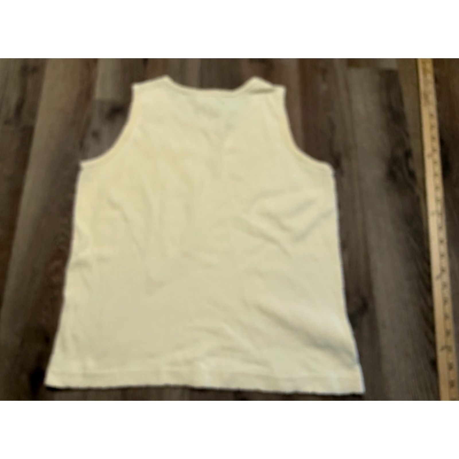 Vintage White Stag Tank Top Women L Yellow Sleeveless Shirt Tank Top Regular Casual Modern Basic Size L / US 10 / IT 46 - 2 Thumbnail