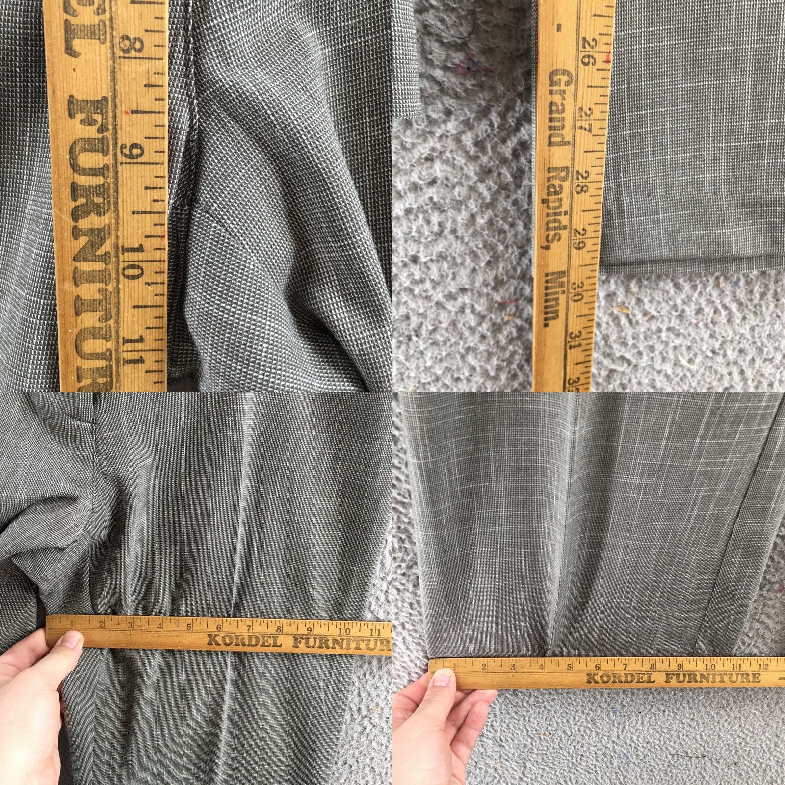 Vintage Maurices Trouser Pants Womens 9/10 Gray Plaid Hook & Loop Zip Fly Casual Shirt? Size 30" / US 8 / IT 44 - 8 Thumbnail