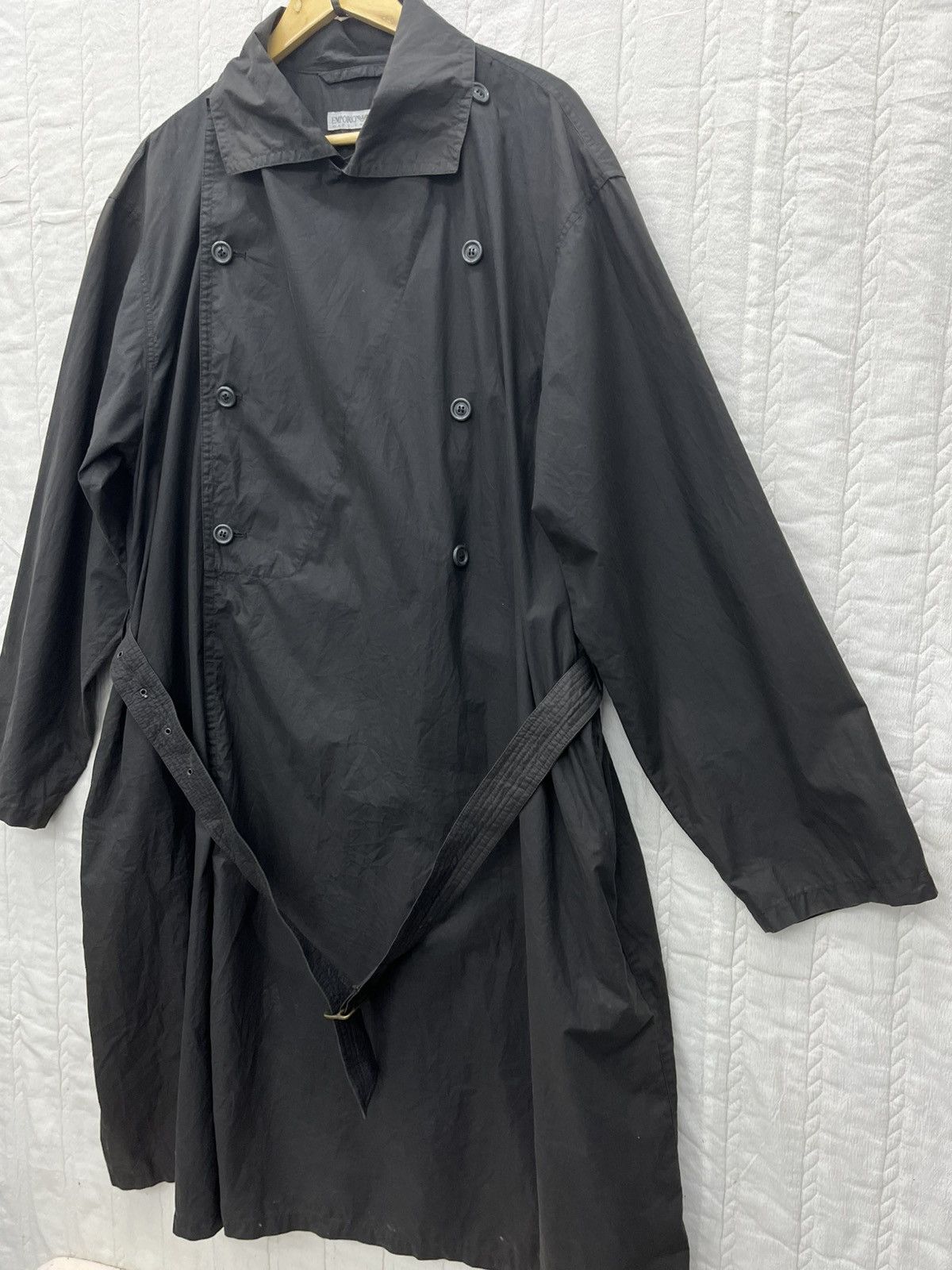 Designer × Emporio Armani × Vintage STEALS🔥EMPORIO ARMANI WINDCOAT WAXED COTTON Size US M / EU 48-50 / 2 - 3 Thumbnail