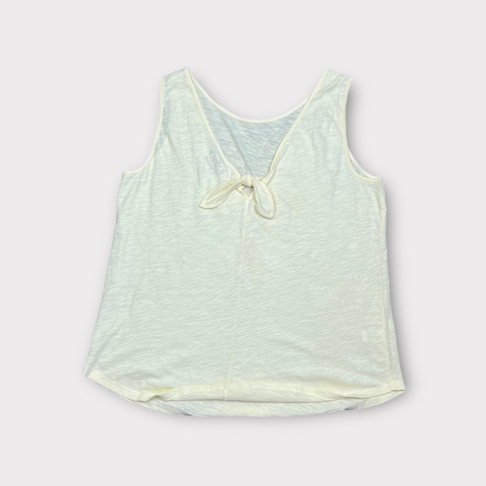 Ann Taylor Ann Taylor LOFT | Vintage Women Yellow Tie Back Tank Top Size M / US 6-8 / IT 42-44 - 4 Thumbnail