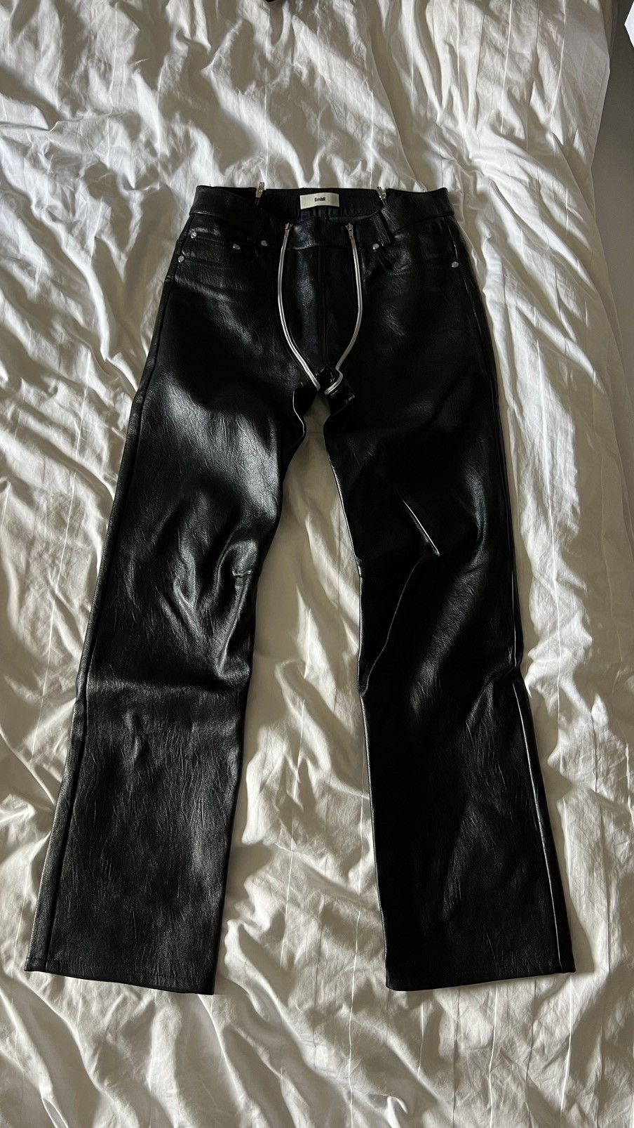 GmbH GmbH black faux-leather pants Size US 30 / EU 46 - 1 Thumbnail