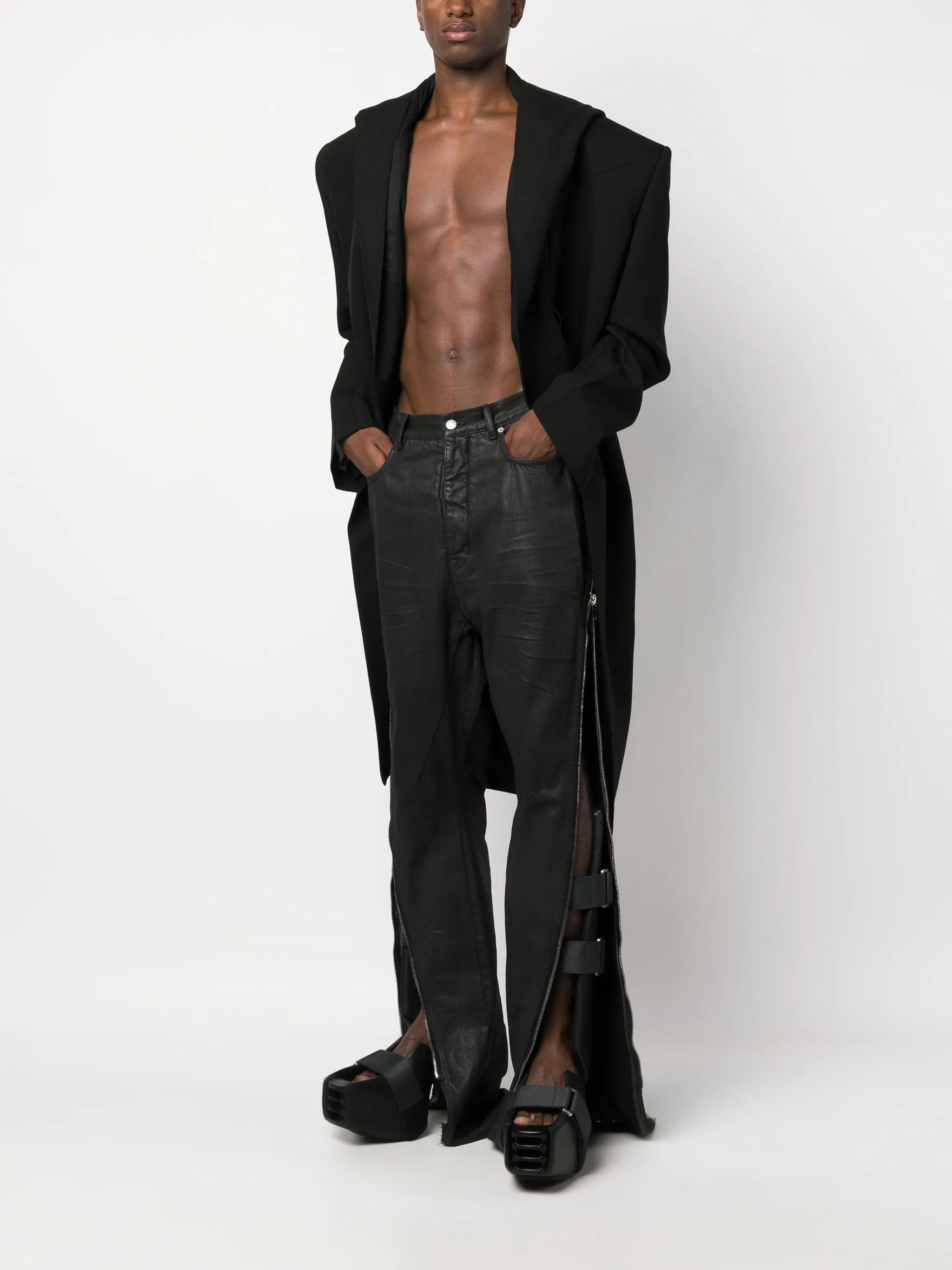 Rick Owens Runway Waxed Bolan Banana Denim Zipper Seam Jeans SS24 Lido Size US 32 / EU 48 - 19 Thumbnail
