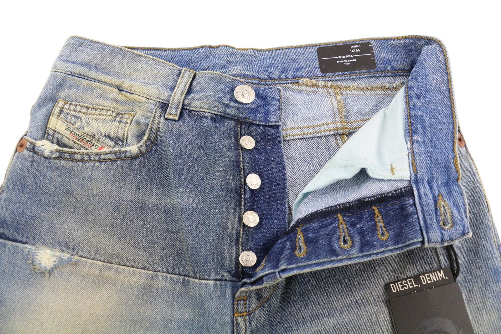 Diesel D-Macs-Short T-SP 0NBAI Men Shorts W28 Denim 41343 Size US 28 / EU 44 - 4 Thumbnail