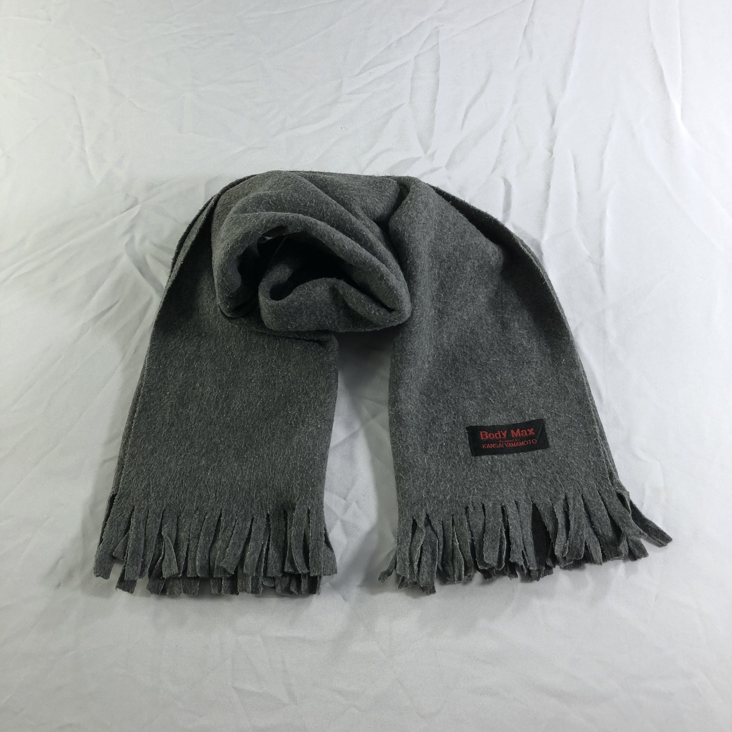 Kansai Yamamoto Kansai Oversized Grey Scarf Muffler Neckwear V2216 Size ONE SIZE - 1 Thumbnail