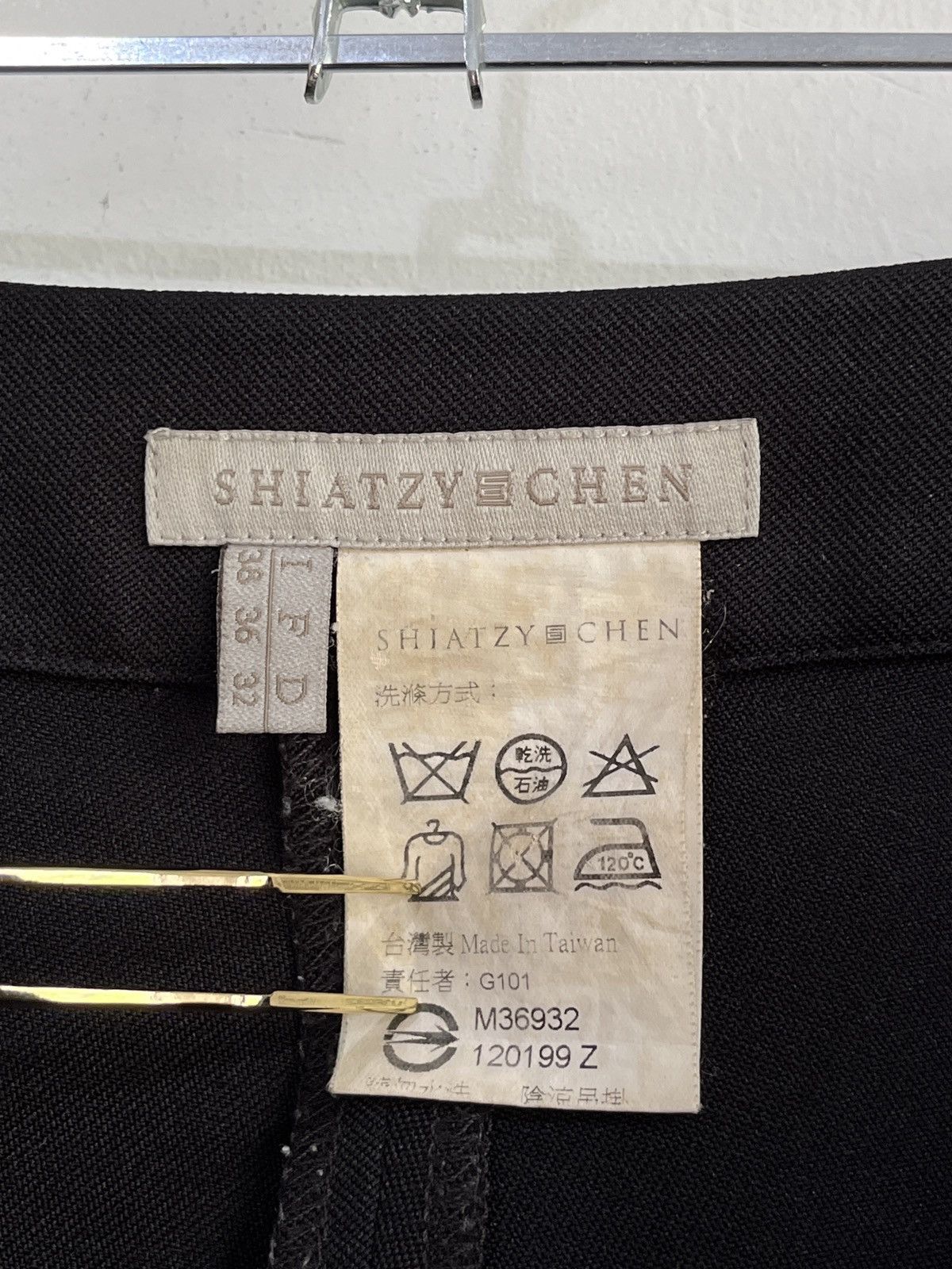 Other Shiatzy Chen Technical Black Tailored Trousers Size 25" / US 0 / IT 36 - 7 Thumbnail