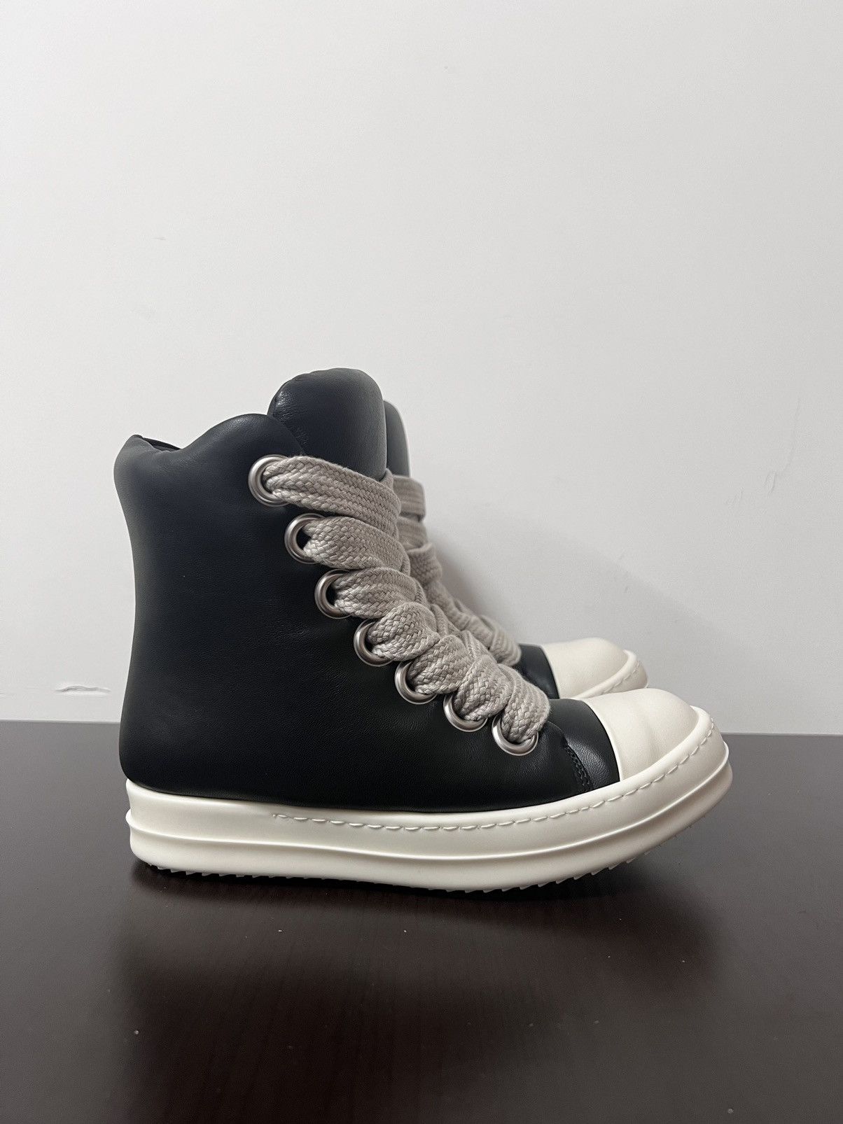 Rick Owens Rick Owens FW23 Leather Jumbo Laces PADDED Sneakers New 36 Size US 6 / IT 36 - 4 Thumbnail