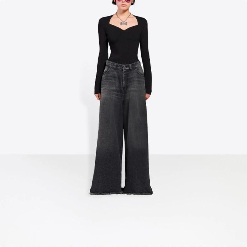 Balenciaga Balenciaga Wide-leg washed jeans Size US 29 - 3 Thumbnail
