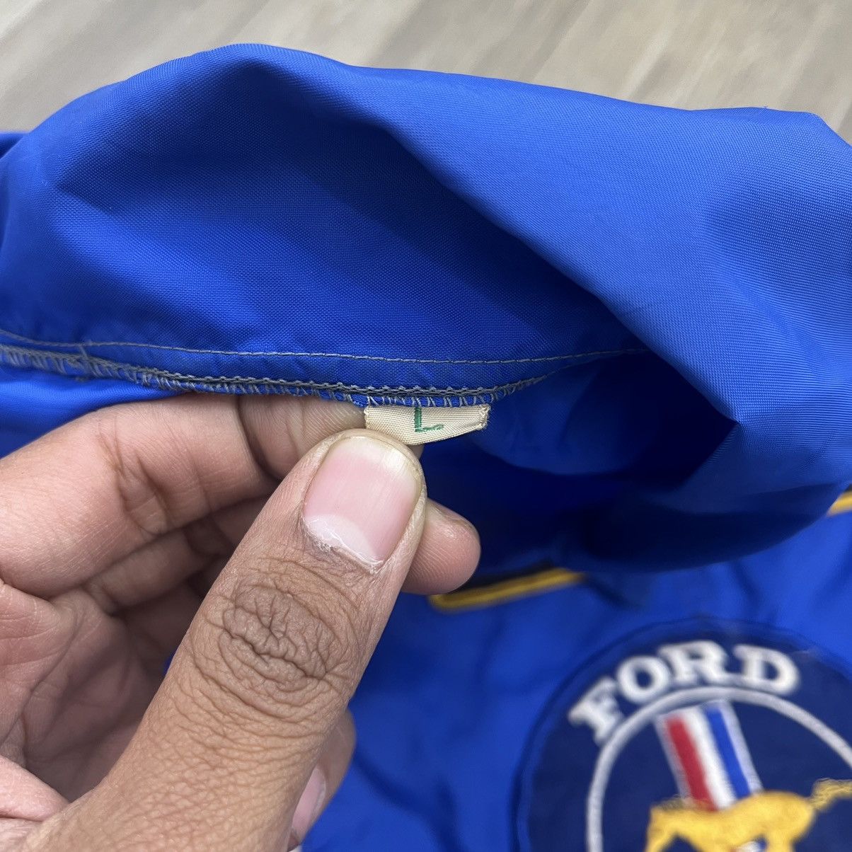 Ford × Sports Specialties Vintage 70s Ford Mustang Patch Light Jacket Size US L / EU 52-54 / 3 - 6 Thumbnail