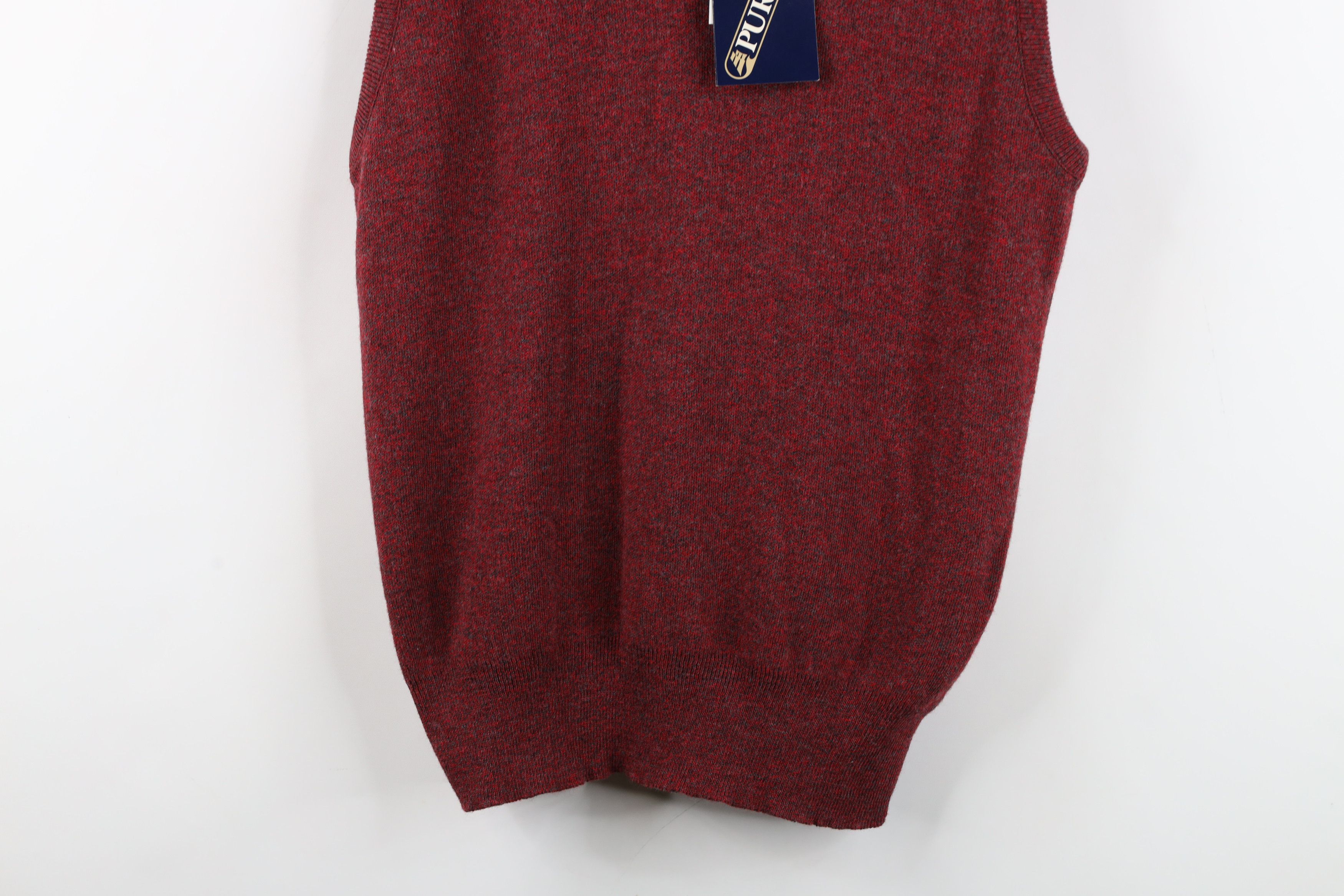 Vintage Deadstock Vintage 70s Streetwear V-Neck Sweater Vest Red USA Size US XL / EU 56 / 4 - 3 Thumbnail