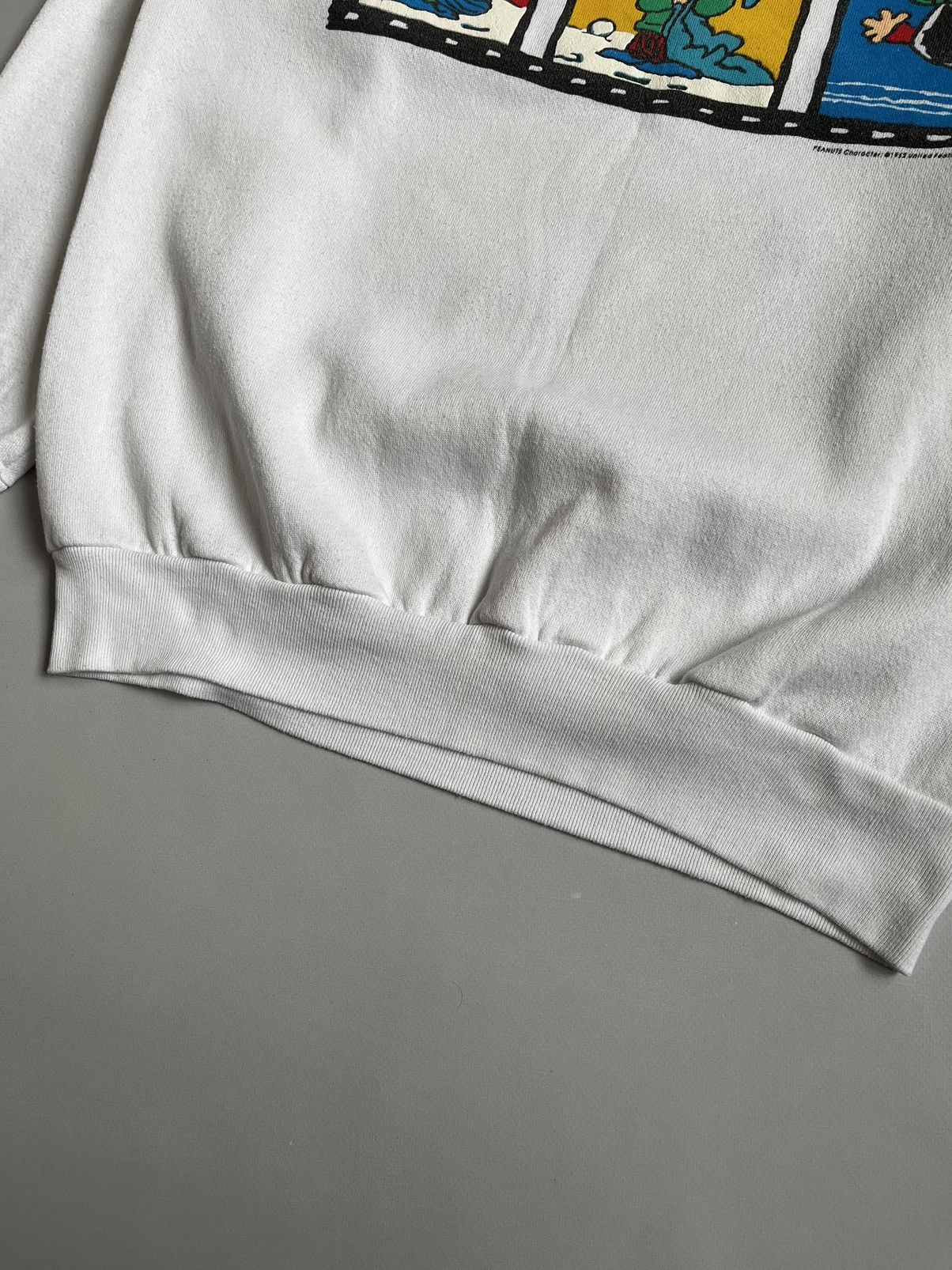 Peanuts × Vintage Vintage Peanuts United Feature Syndicate White Sweatshirt Size US XL / EU 56 / 4 - 4 Thumbnail