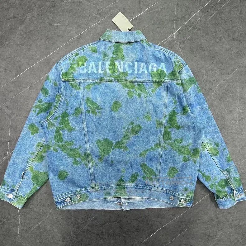 Balenciaga Balenciaga Moss Print Denim Jacket. Size US S / EU 44-46 / 1 - 2 Thumbnail