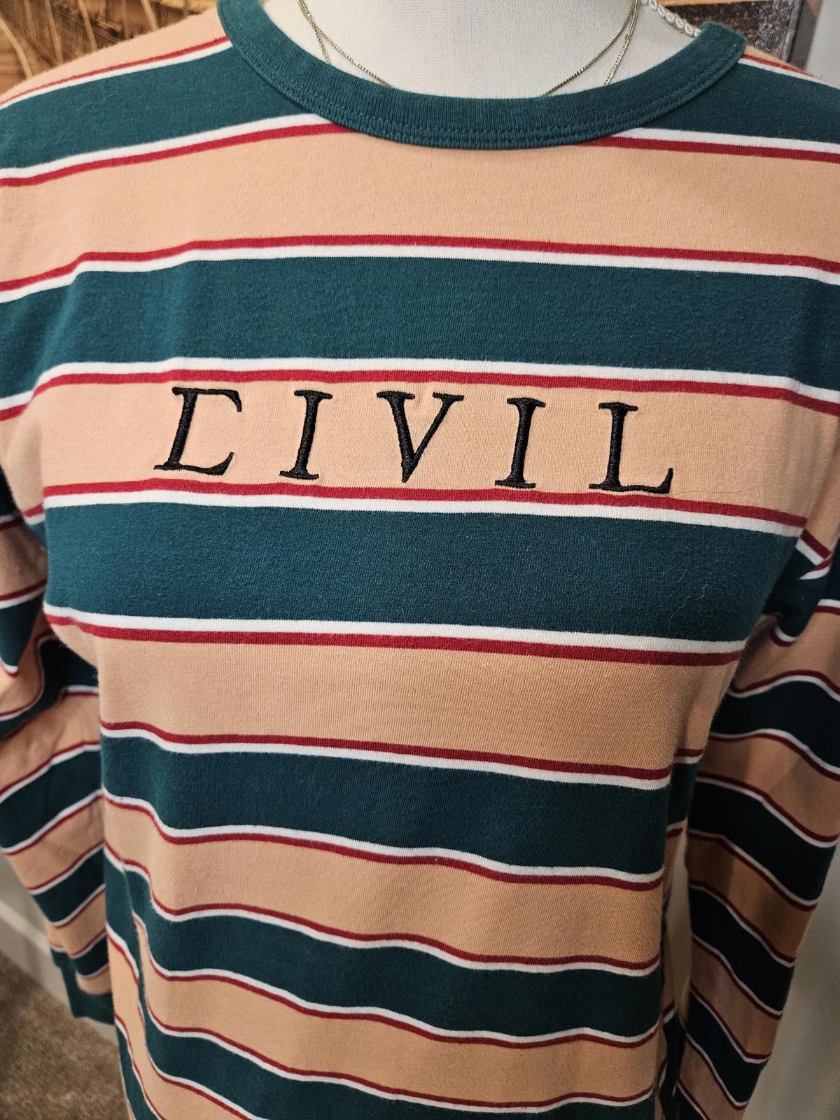 Civil Regime Men's Civil Regime Long Sleeve Striped Crew Neck Tee Size US M / EU 48-50 / 2 - 4 Thumbnail