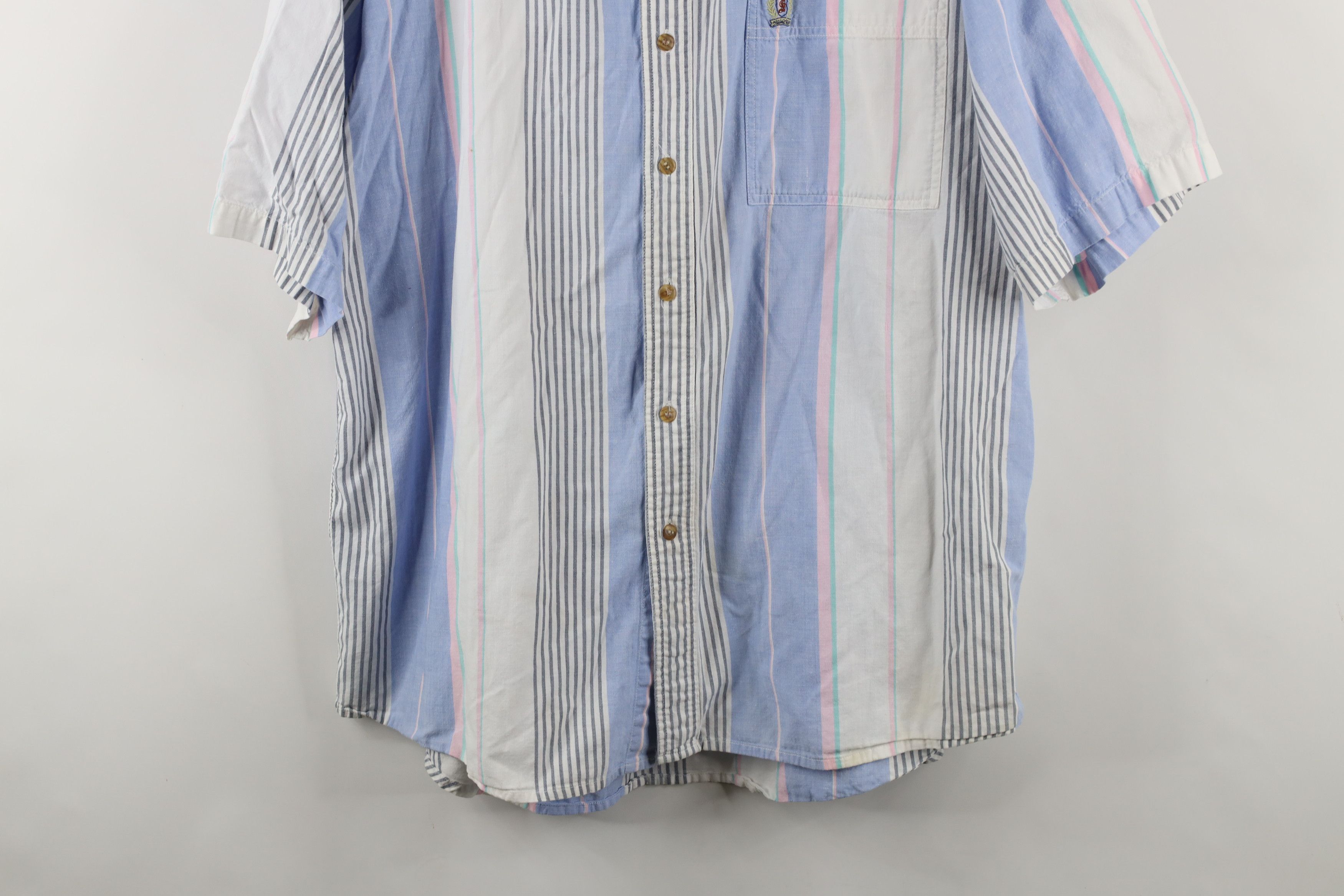 Vintage Vintage 90s Streetwear Block Short Sleeve Button Down Shirt Size US XL / EU 56 / 4 - 3 Thumbnail