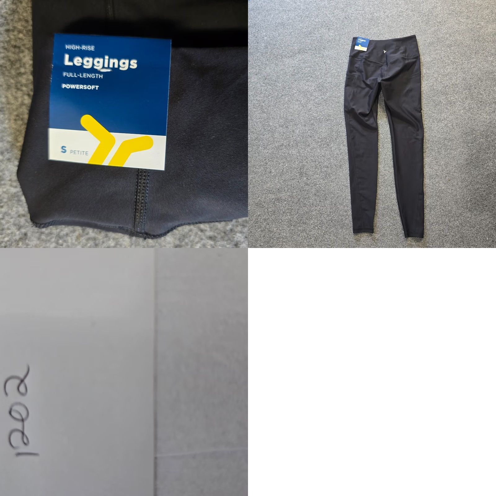Old Navy Old Navy Pants Womens PS Petite Black Powersoft Leggings Athletic Yoga Skinny Ankle Activewear Women Size 28" / US 6 / IT 42 - 8 Thumbnail