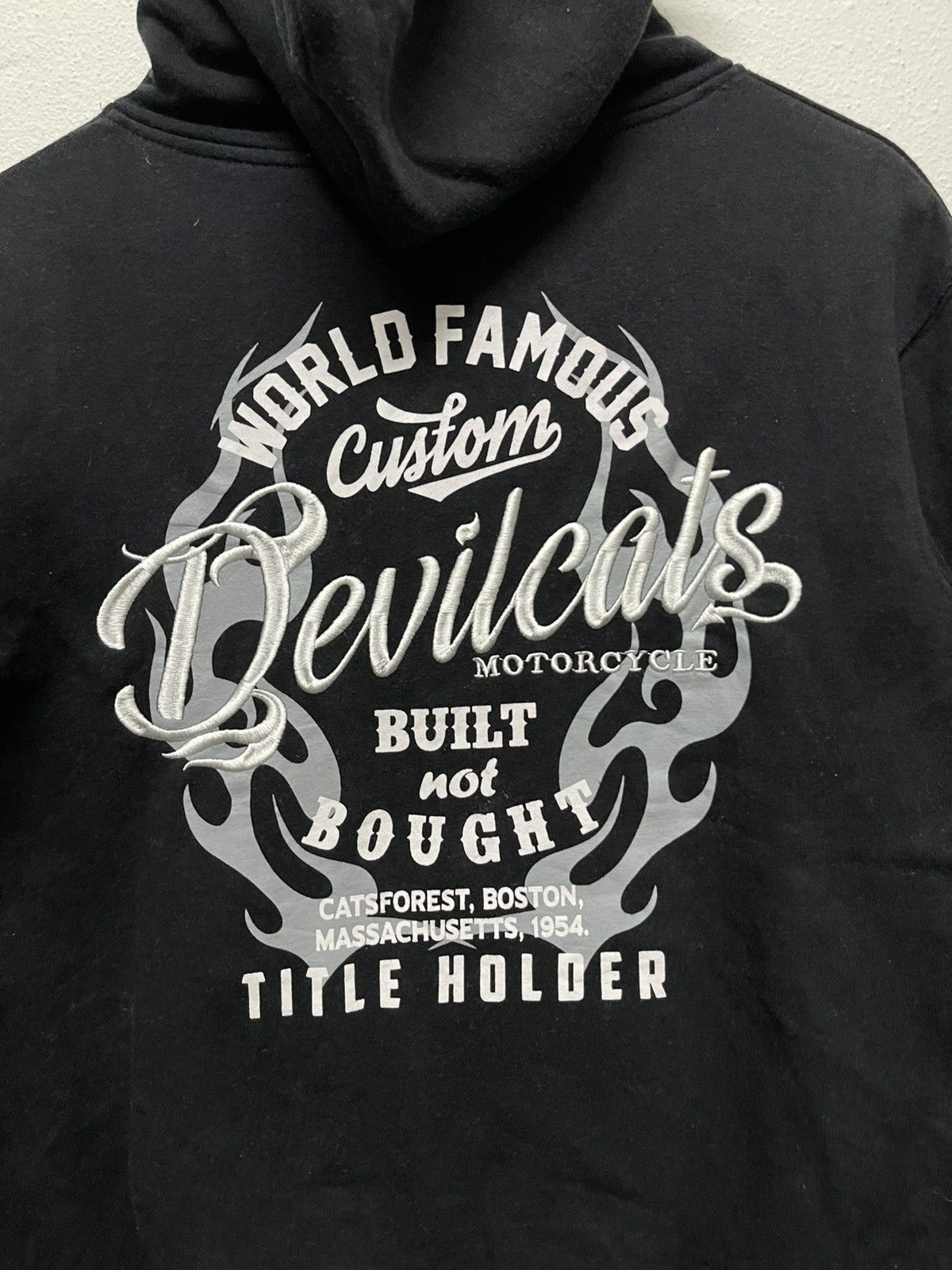 If Six Was Nine 2000s DEVILCATS BLACK MOTORCYCLE PULLOVER HOODIE Size US M / EU 48-50 / 2 - 13 Thumbnail