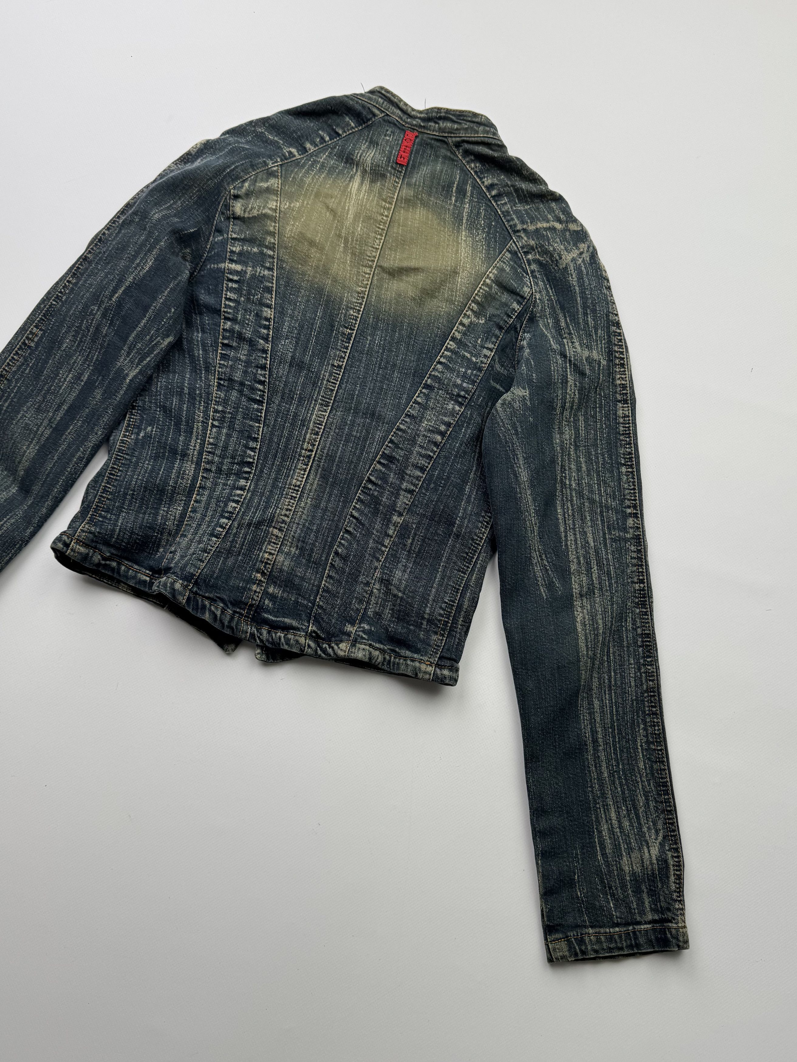 Japanese Brand Vintage Cropped Denim Jacket B720(V528)E2 Size XS / US 0-2 / IT 36-38 - 7 Thumbnail